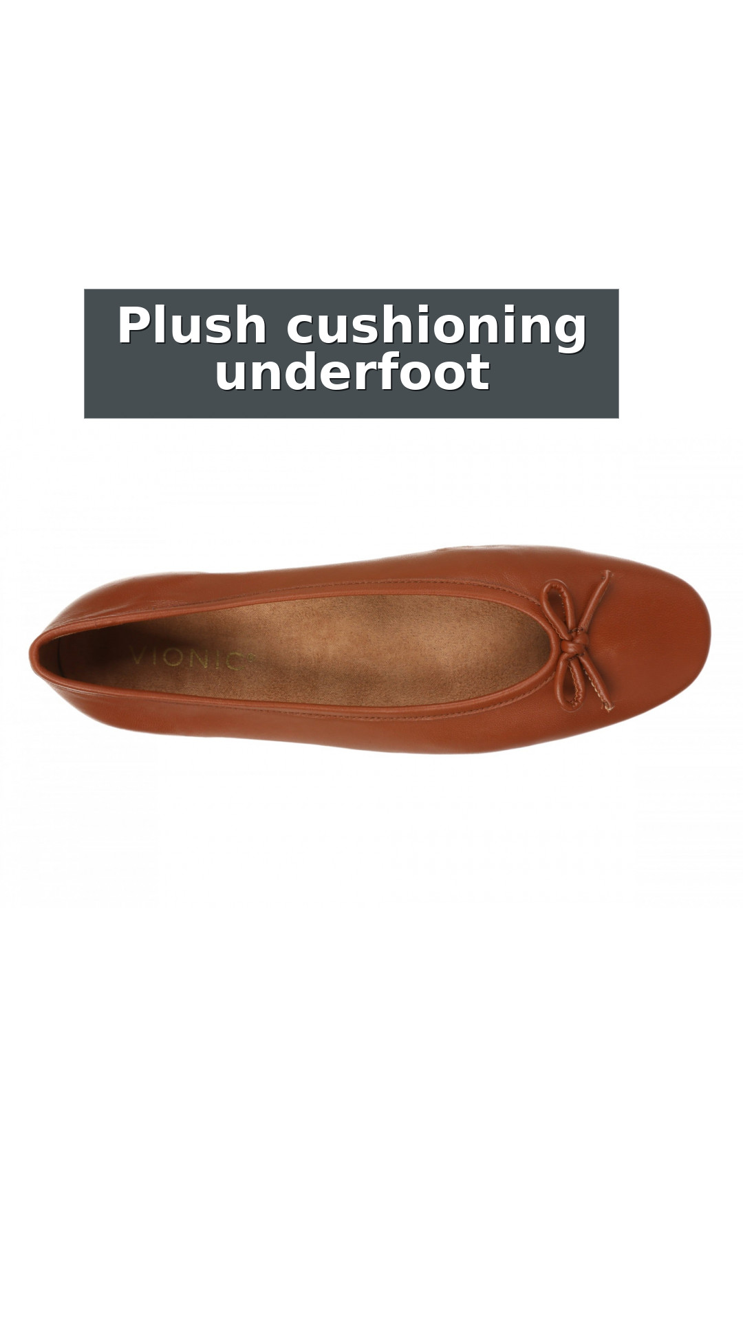 Vionic Larissa Orthotic Comfort Women's Wedge Flat style detail 3: Plush cushioning underfoot