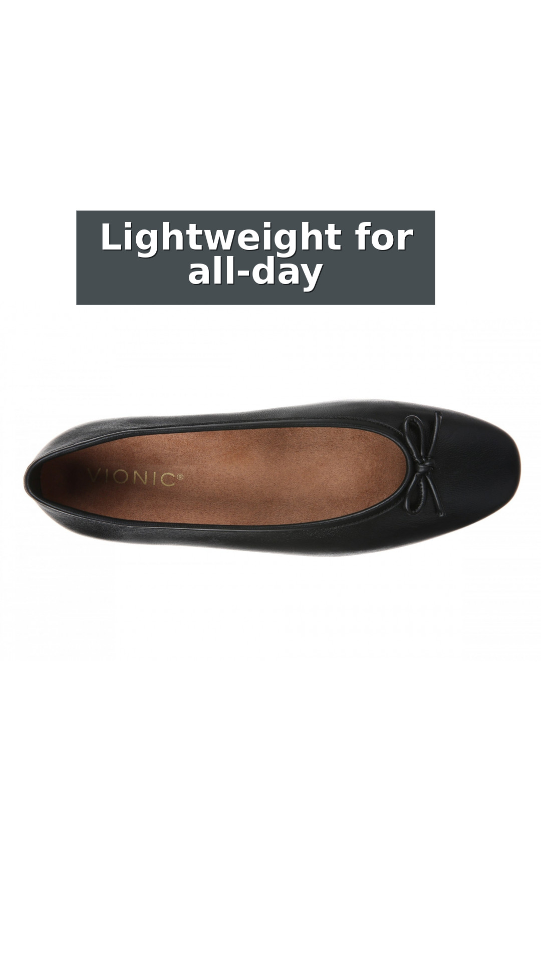 Vionic Larissa Orthotic Comfort Women's Wedge Flat style detail 6: Lightweight for all-day