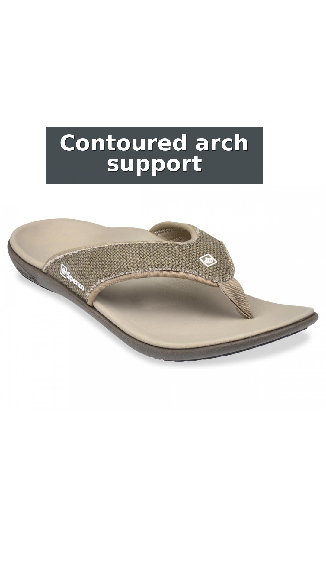 Spenco Yumi Orthotic-Grade Comfort Men's Sandals style detail 3: Contoured arch support