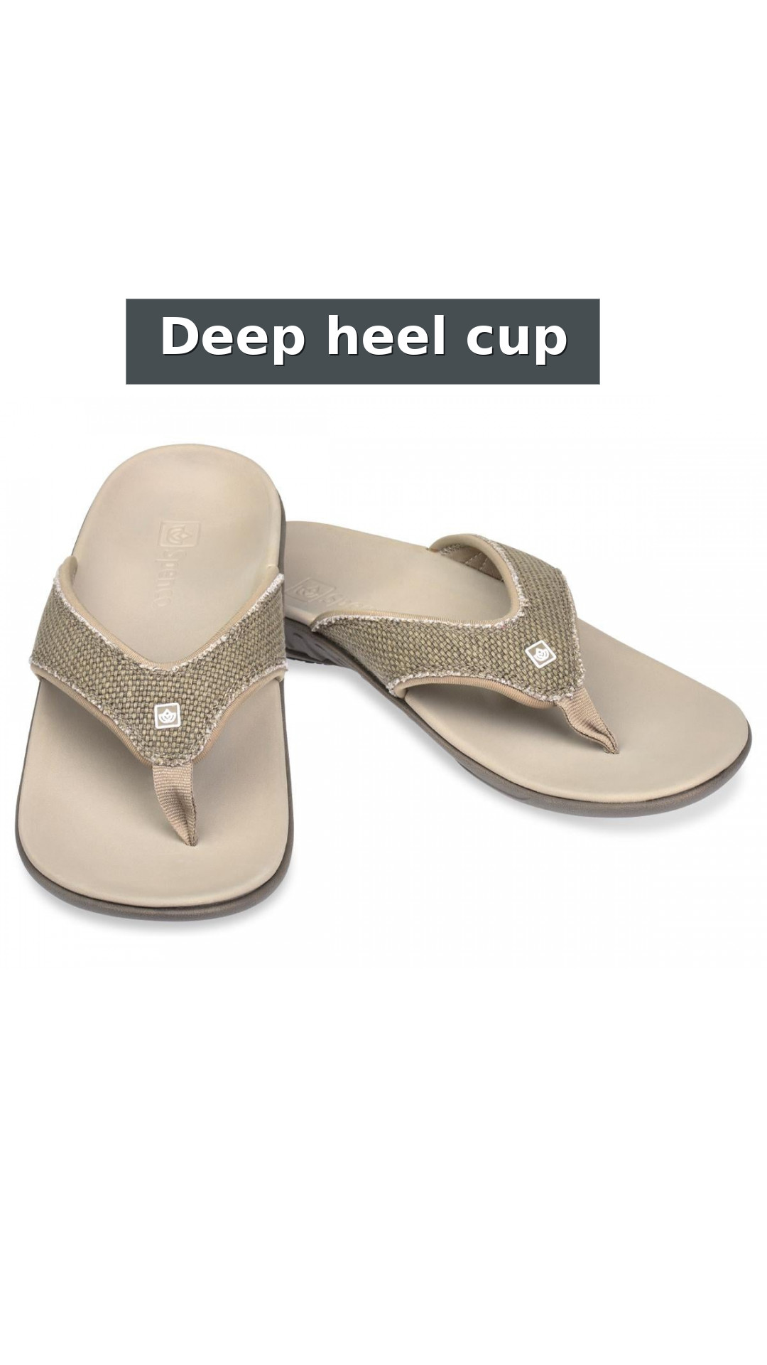 Spenco Yumi Orthotic-Grade Comfort Men's Sandals style detail 4: Deep heel cup