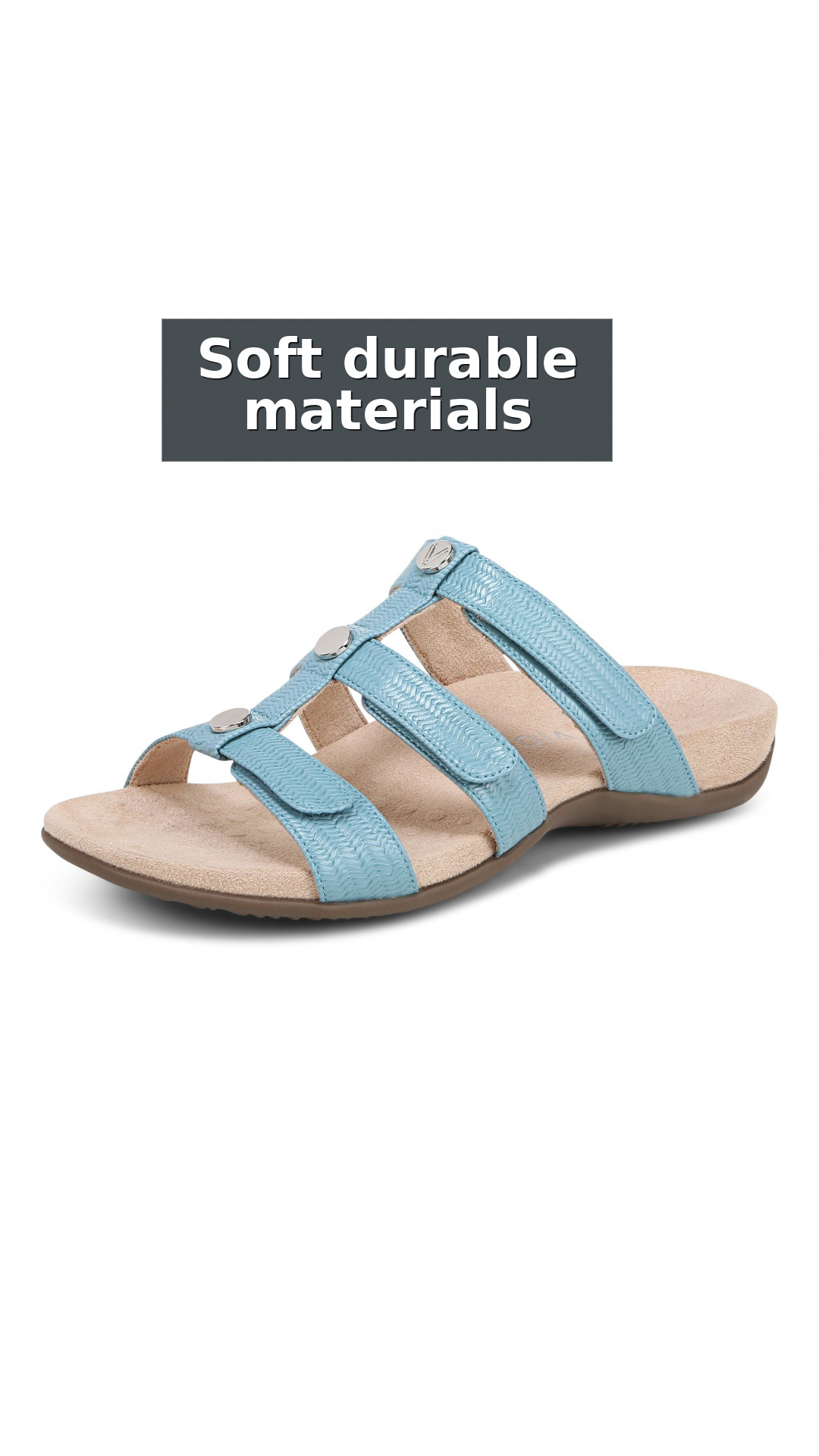 Vionic Amber Pearl Slide Women's Supportive Slip-on Sandal style detail 9: Soft durable materials