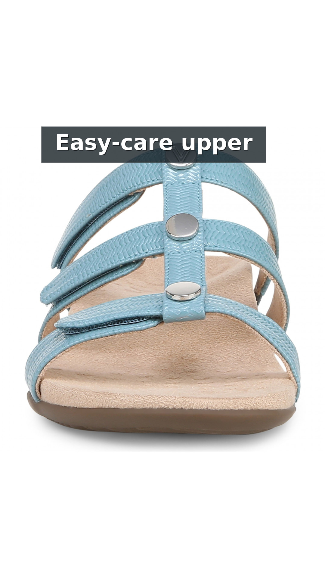 Vionic Amber Pearl Slide Women's Supportive Slip-on Sandal style detail 11: Easy-care upper