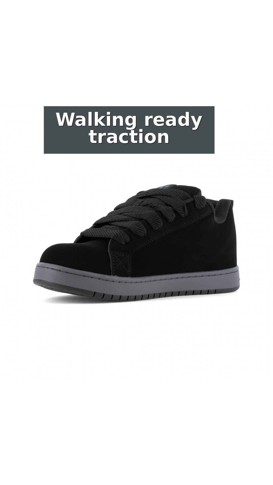 DC Work Crew Court Graffik Work Men's Composite Toe - Men's Work Shoe - Black/Grey style detail 6: Walking ready traction