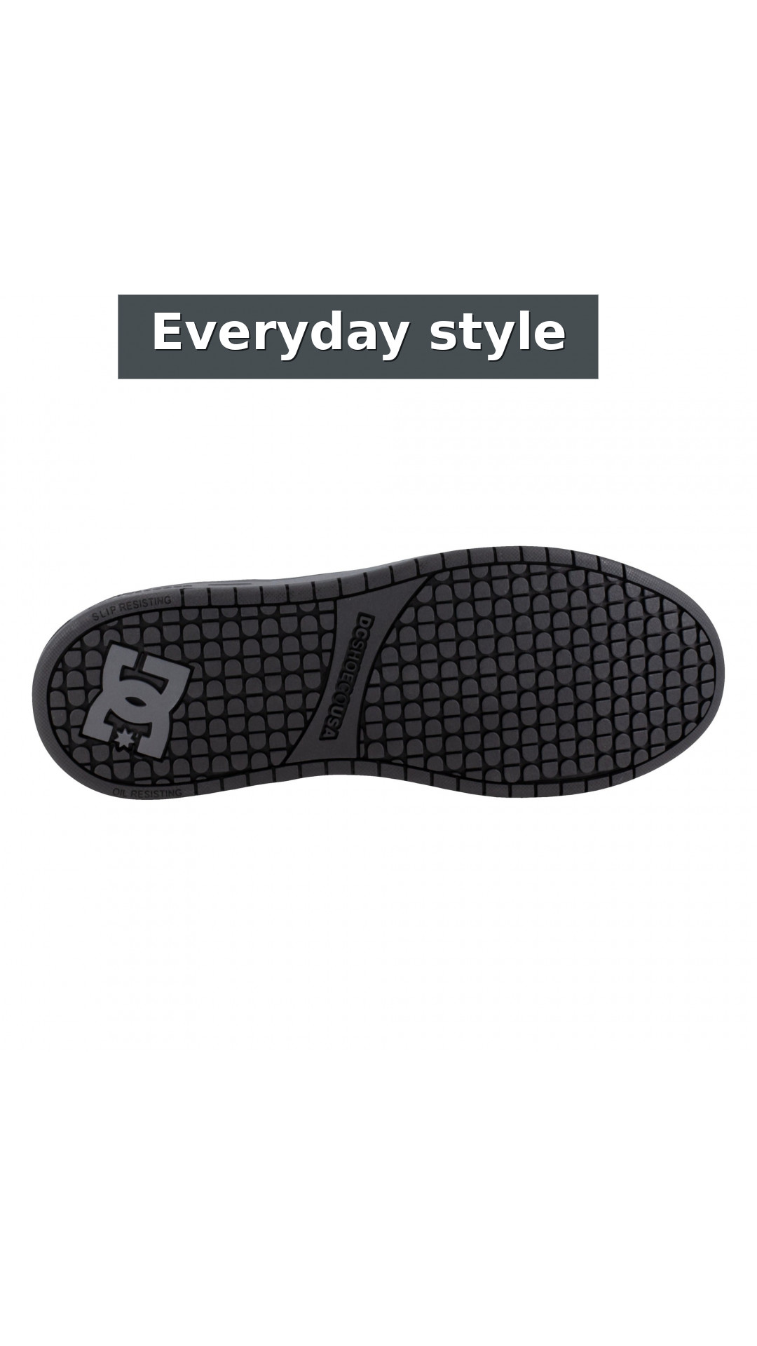 DC Work Crew Court Graffik Work Men's Composite Toe - Men's Work Shoe - Black/Grey style detail 8: Everyday style