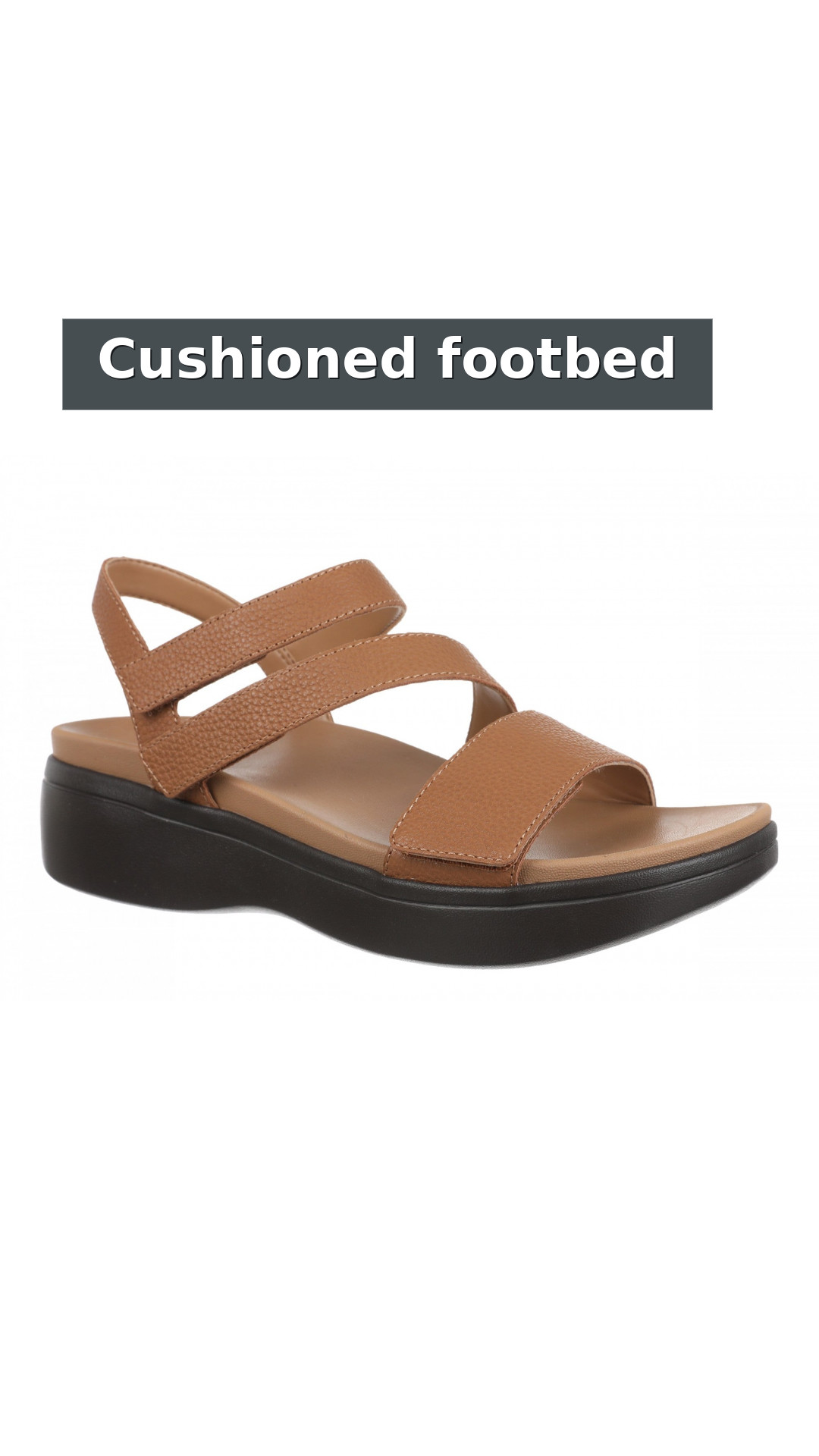 Vionic Sophia Sandal Slingback Platform - Women's Supportive Wedge Sandal style detail 2: Cushioned footbed