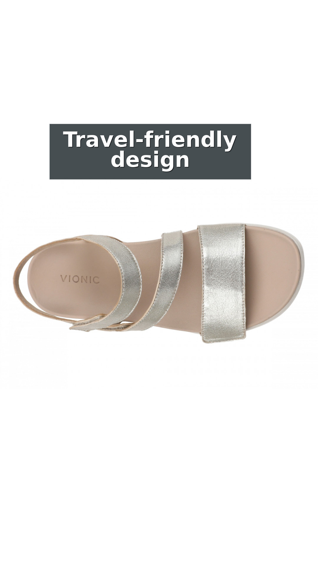 Vionic Sophia Sandal Slingback Platform - Women's Supportive Wedge Sandal style detail 8: Travel-friendly design