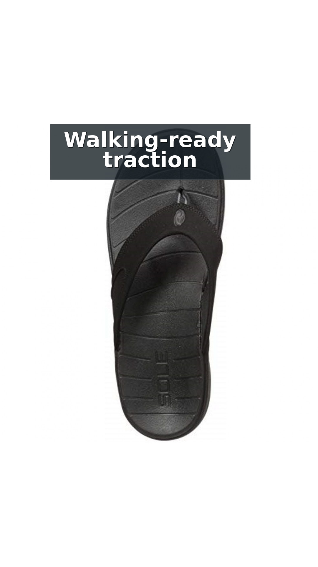 SOLE Men's Sport Flip Flops - Orthotic Support Sandal style detail 6: Walking-ready traction