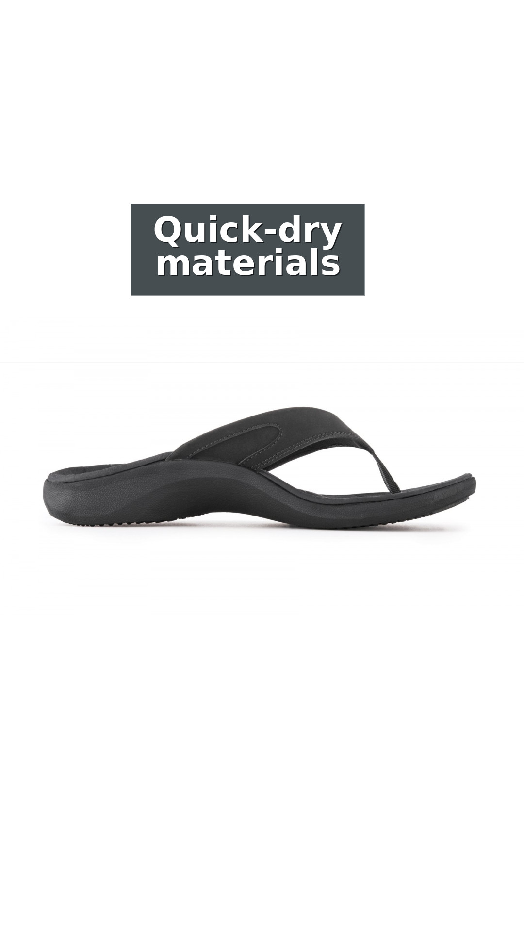 SOLE Men's Sport Flip Flops - Orthotic Support Sandal style detail 9: Quick-dry materials