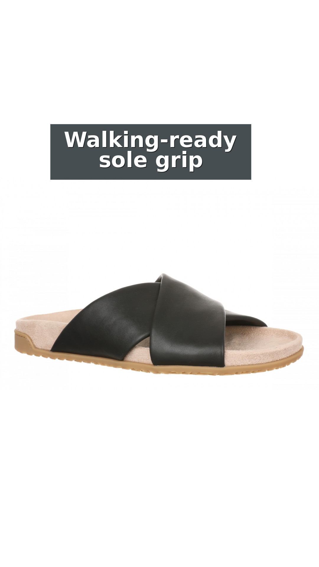 Vionic Etna Women's Comfort Arch Support Slide Sandal style detail 5: Walking-ready sole grip