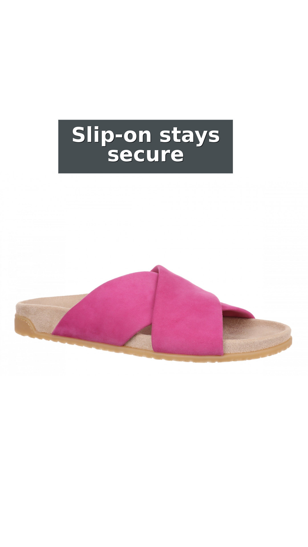 Vionic Etna Women's Comfort Arch Support Slide Sandal style detail 6: Slip-on stays secure
