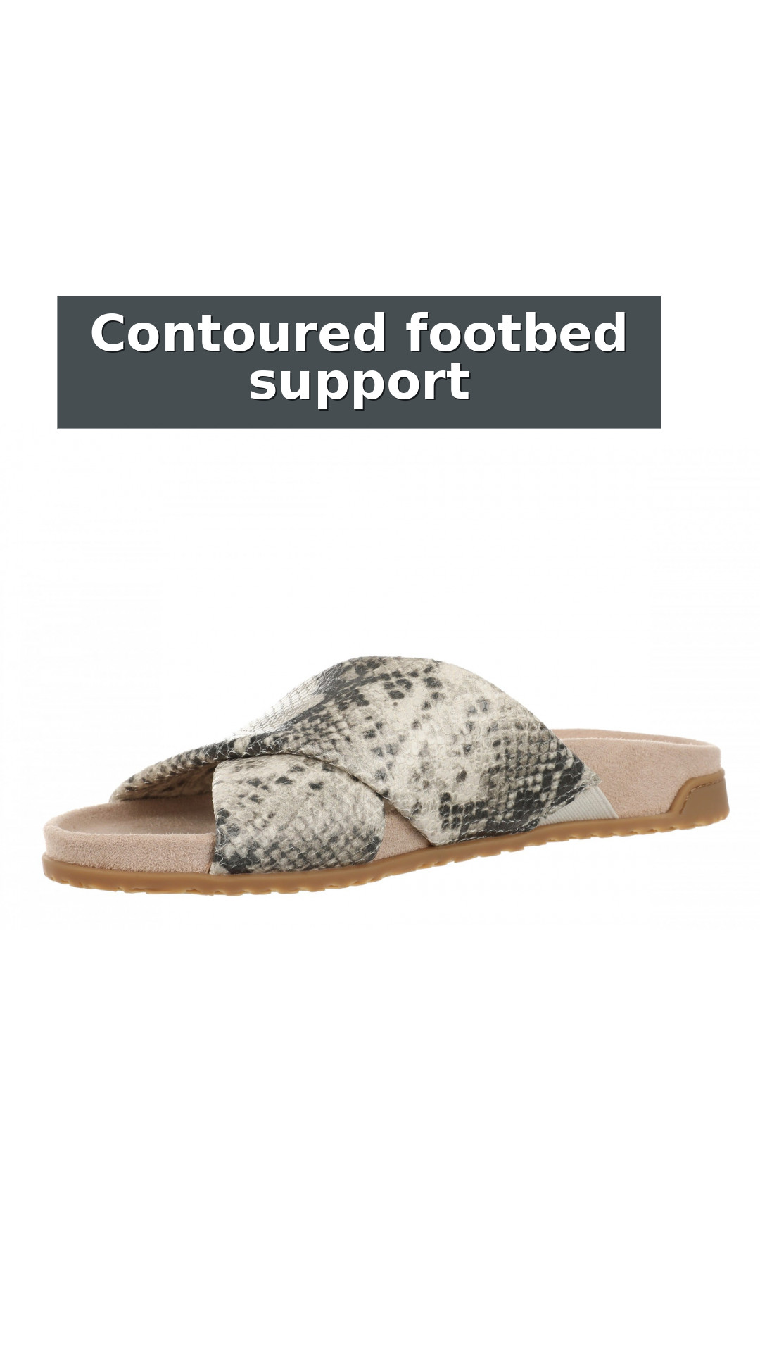 Vionic Etna Women's Comfort Arch Support Slide Sandal style detail 9: Contoured footbed support