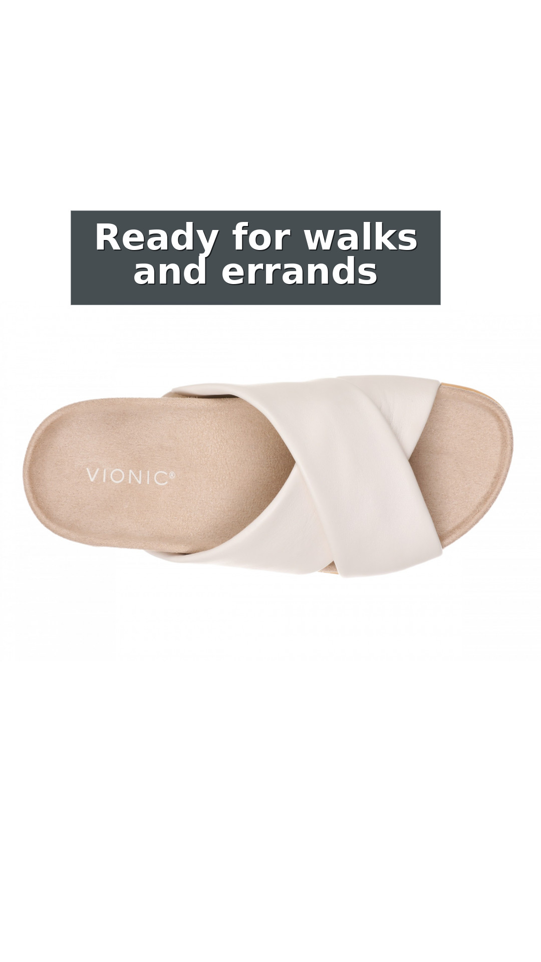 Vionic Etna Women's Comfort Arch Support Slide Sandal style detail 11: Ready for walks and errands