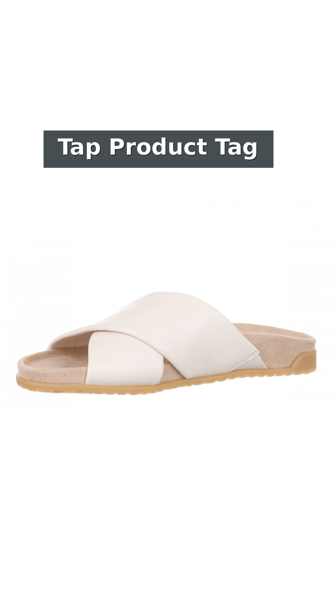 Vionic Etna Women's Comfort Arch Support Slide Sandal style detail 12: Tap Product Tag