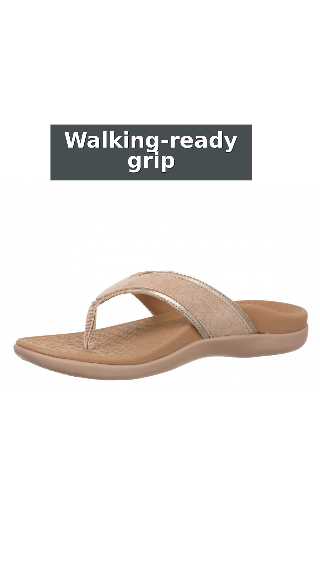Vionic Tava Orthotic Thong Sandal - Women's Sandal style detail 7: Walking-ready grip
