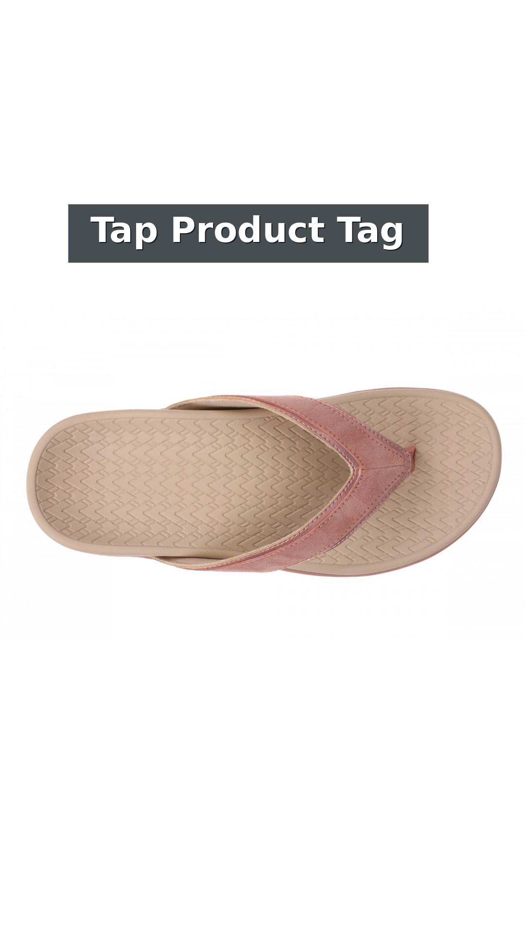 Vionic Tava Orthotic Thong Sandal - Women's Sandal style detail 12: Tap Product Tag