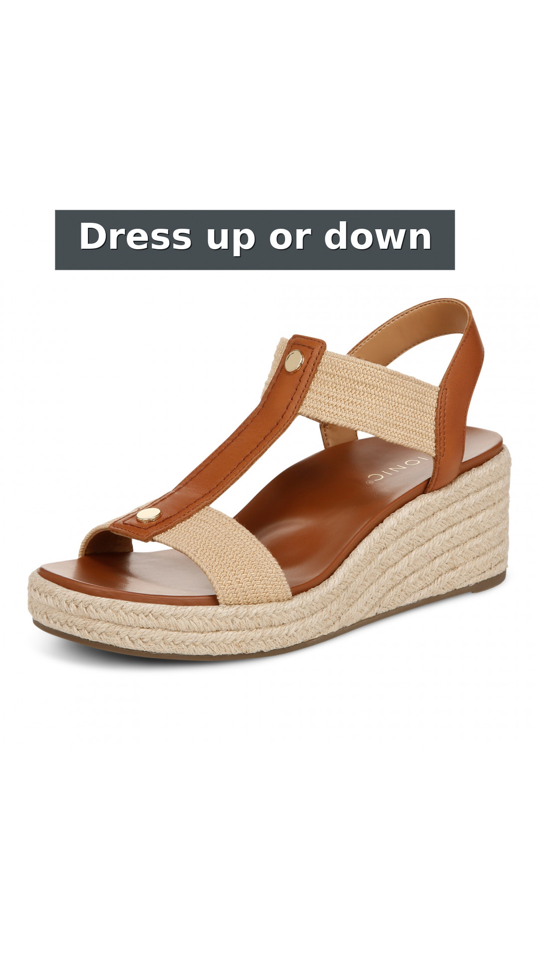 Vionic Calera Women's Espadrille Comfort Wedge Sandal style detail 10: Dress up or down