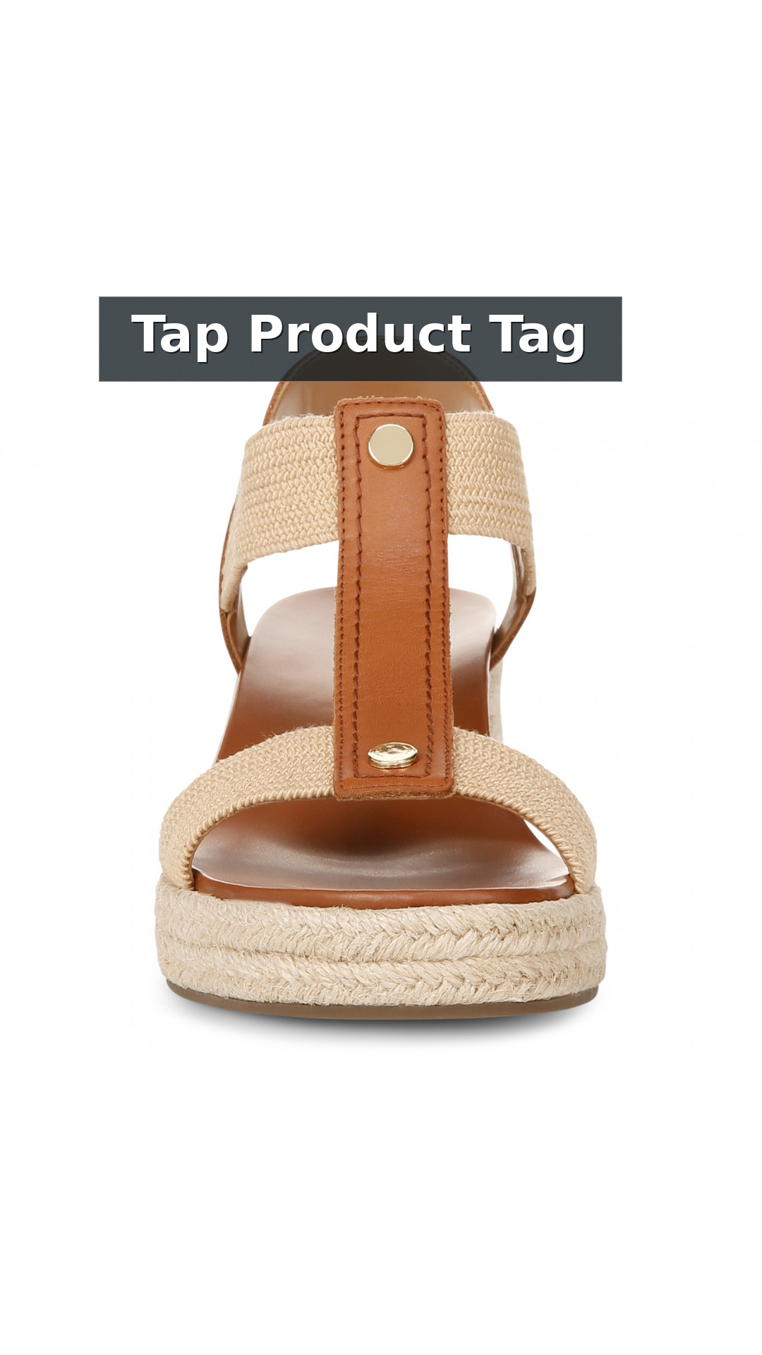 Vionic Calera Women's Espadrille Comfort Wedge Sandal style detail 12: Tap Product Tag