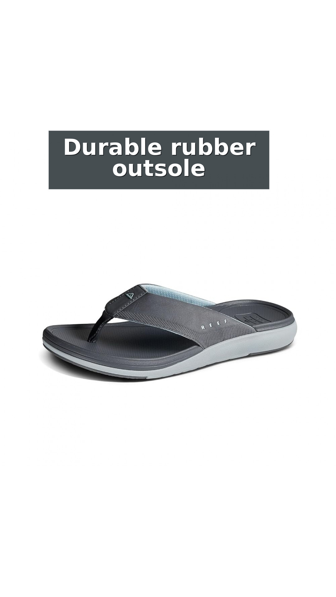 Reef Cushion Norte Men's Sandals style detail 5: Durable rubber outsole