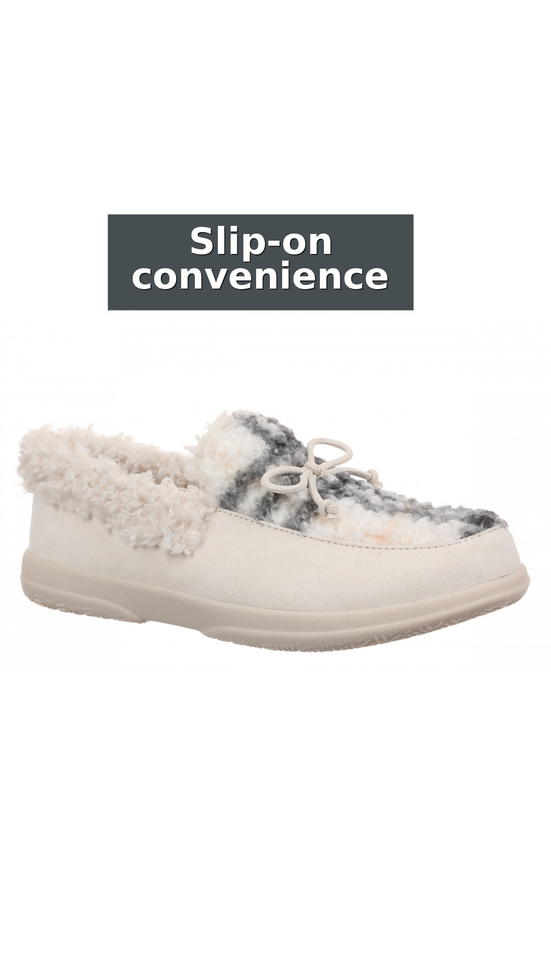 Vionic Claribel Slipper - Women's Cozy Orthotic Arch Support House Slipper style detail 5: Slip-on convenience