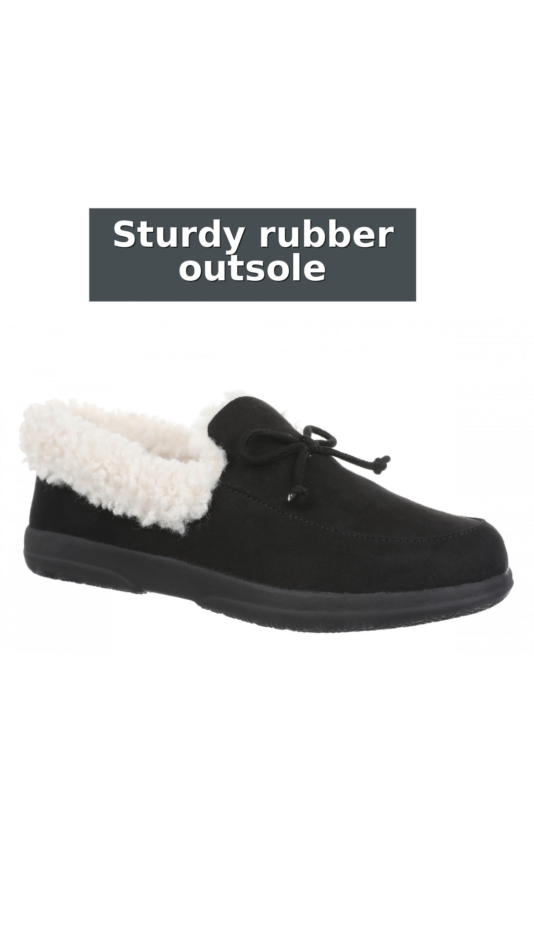 Vionic Claribel Slipper - Women's Cozy Orthotic Arch Support House Slipper style detail 6: Sturdy rubber outsole