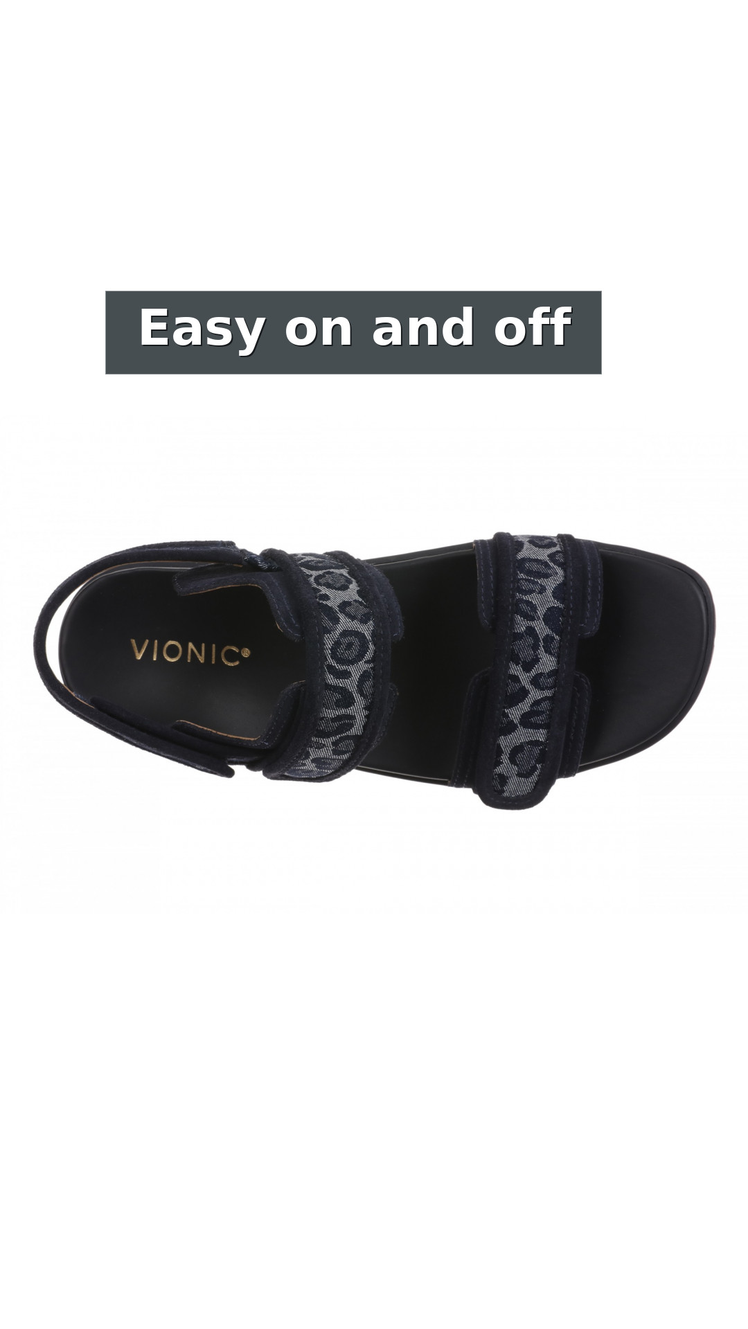 Vionic Cassidy Women's Adjustable Strap Sandal style detail 9: Easy on and off