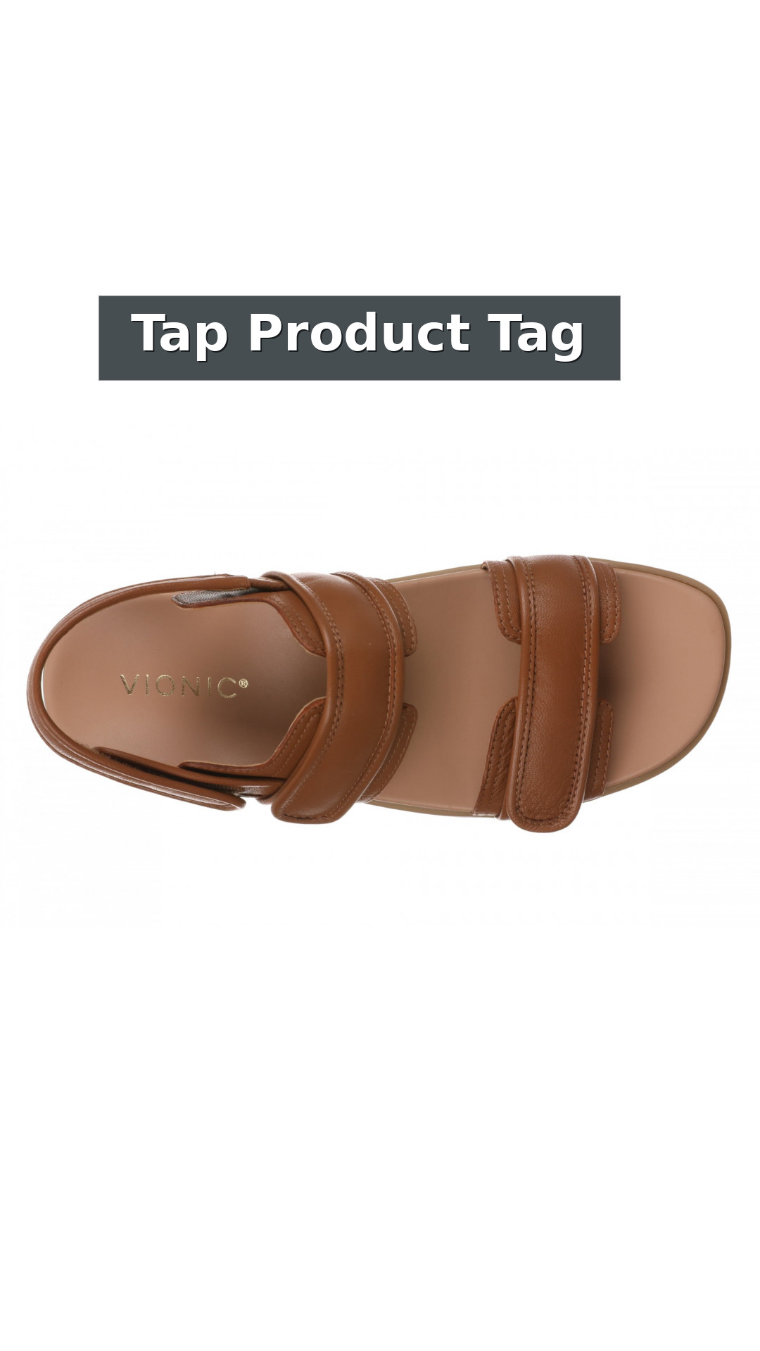 Vionic Cassidy Women's Adjustable Strap Sandal style detail 12: Tap Product Tag