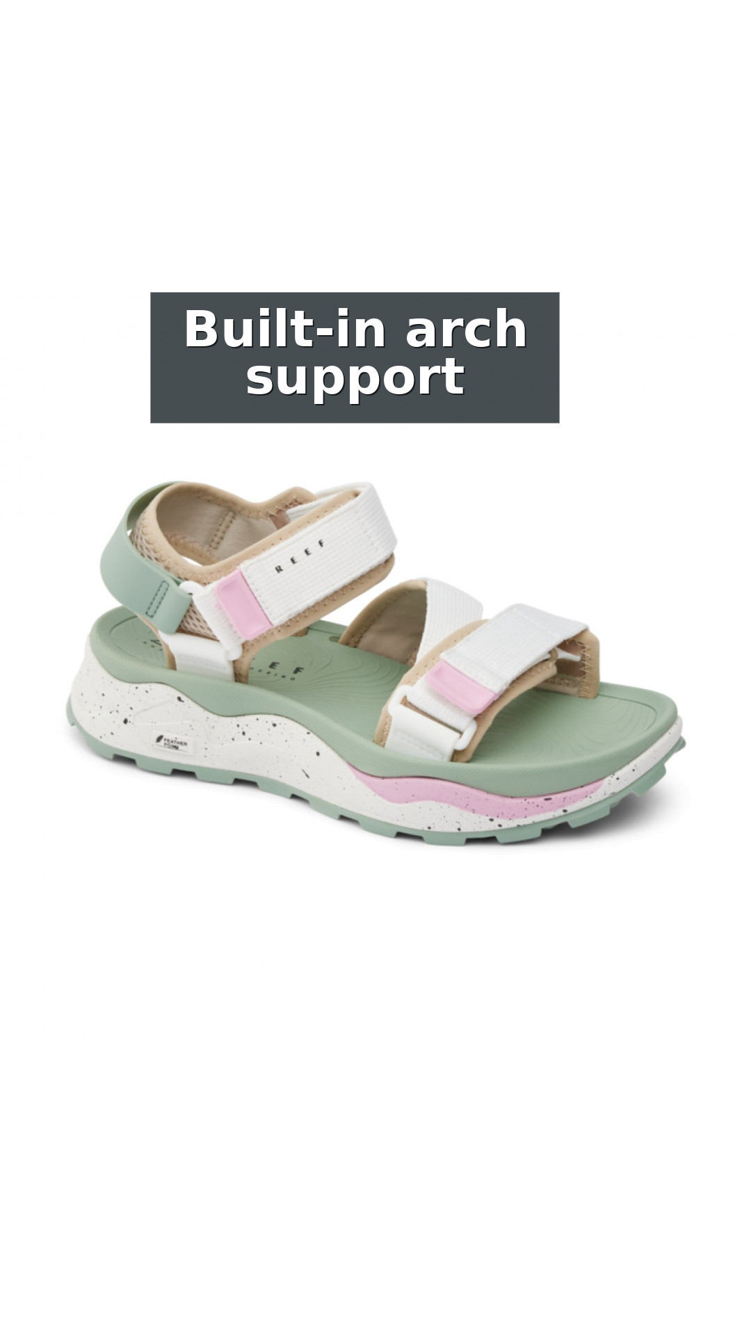 Reef Cross-shore Womens Sandals - Women's Adjustable Comfort Arch Support Sandals style detail 3: Built-in arch support