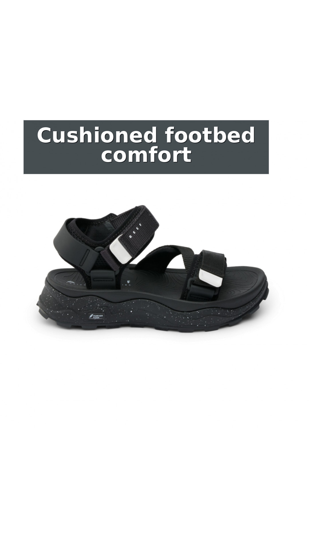 Reef Cross-shore Womens Sandals - Women's Adjustable Comfort Arch Support Sandals style detail 4: Cushioned footbed comfort
