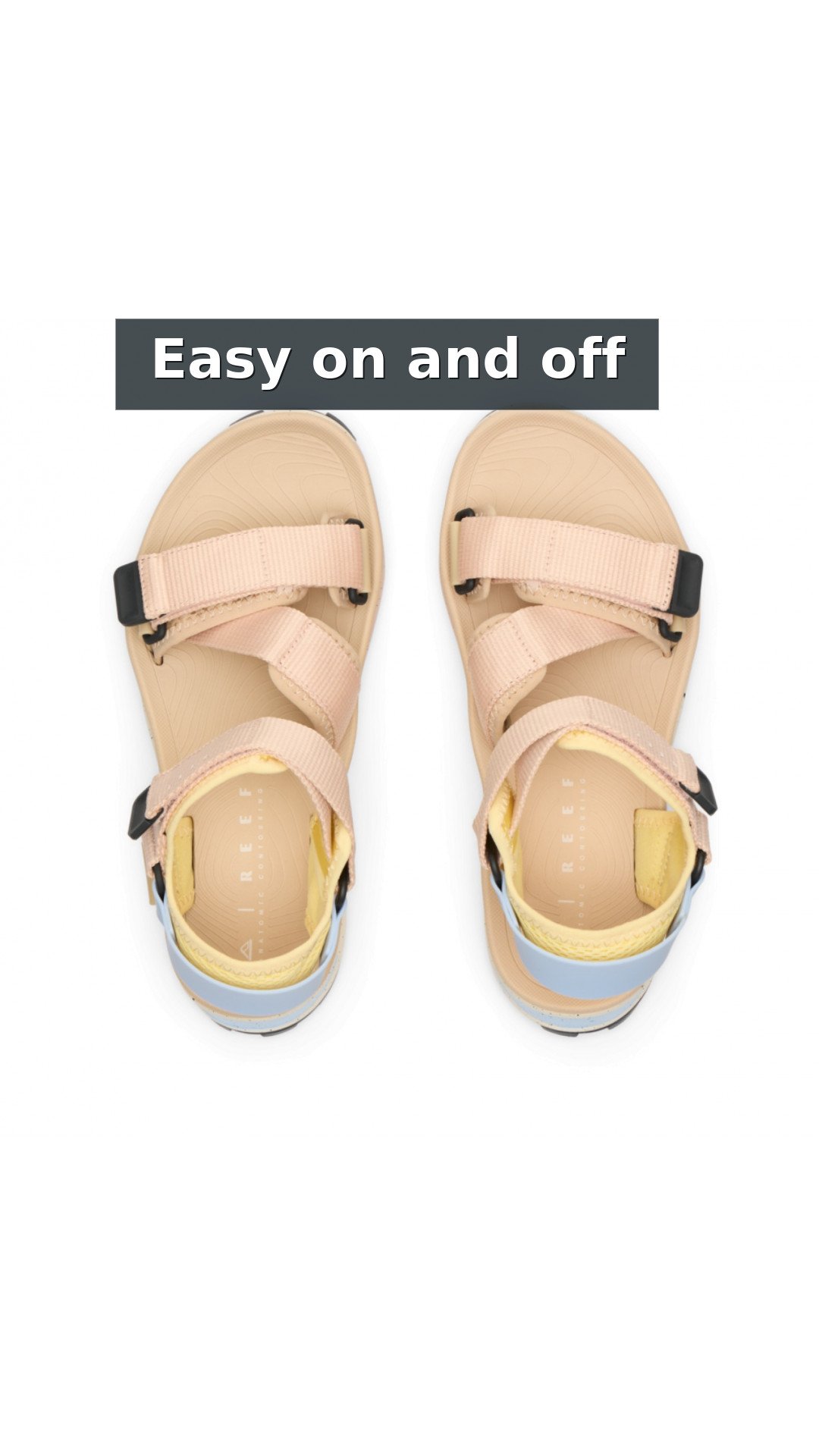 Reef Cross-shore Womens Sandals - Women's Adjustable Comfort Arch Support Sandals style detail 8: Easy on and off
