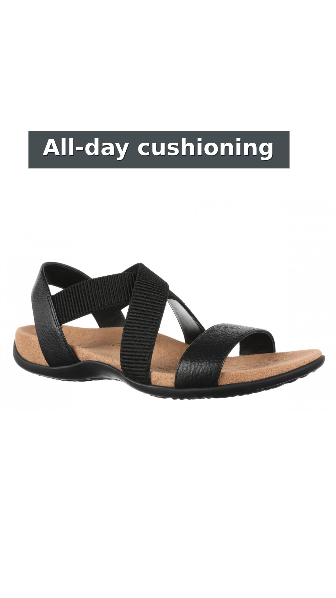 Vionic Raina Women's Strappy Comfort Sandal with Orthotic Arch Support style detail 3: All-day cushioning