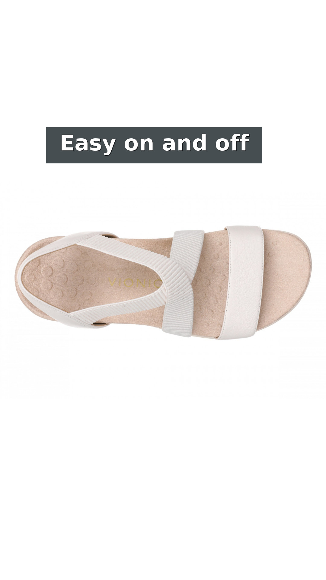 Vionic Raina Women's Strappy Comfort Sandal with Orthotic Arch Support style detail 9: Easy on and off