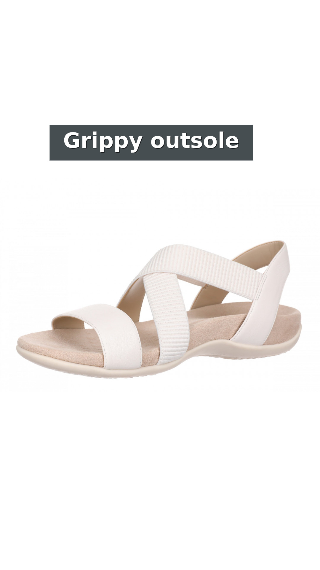 Vionic Raina Women's Strappy Comfort Sandal with Orthotic Arch Support style detail 10: Grippy outsole