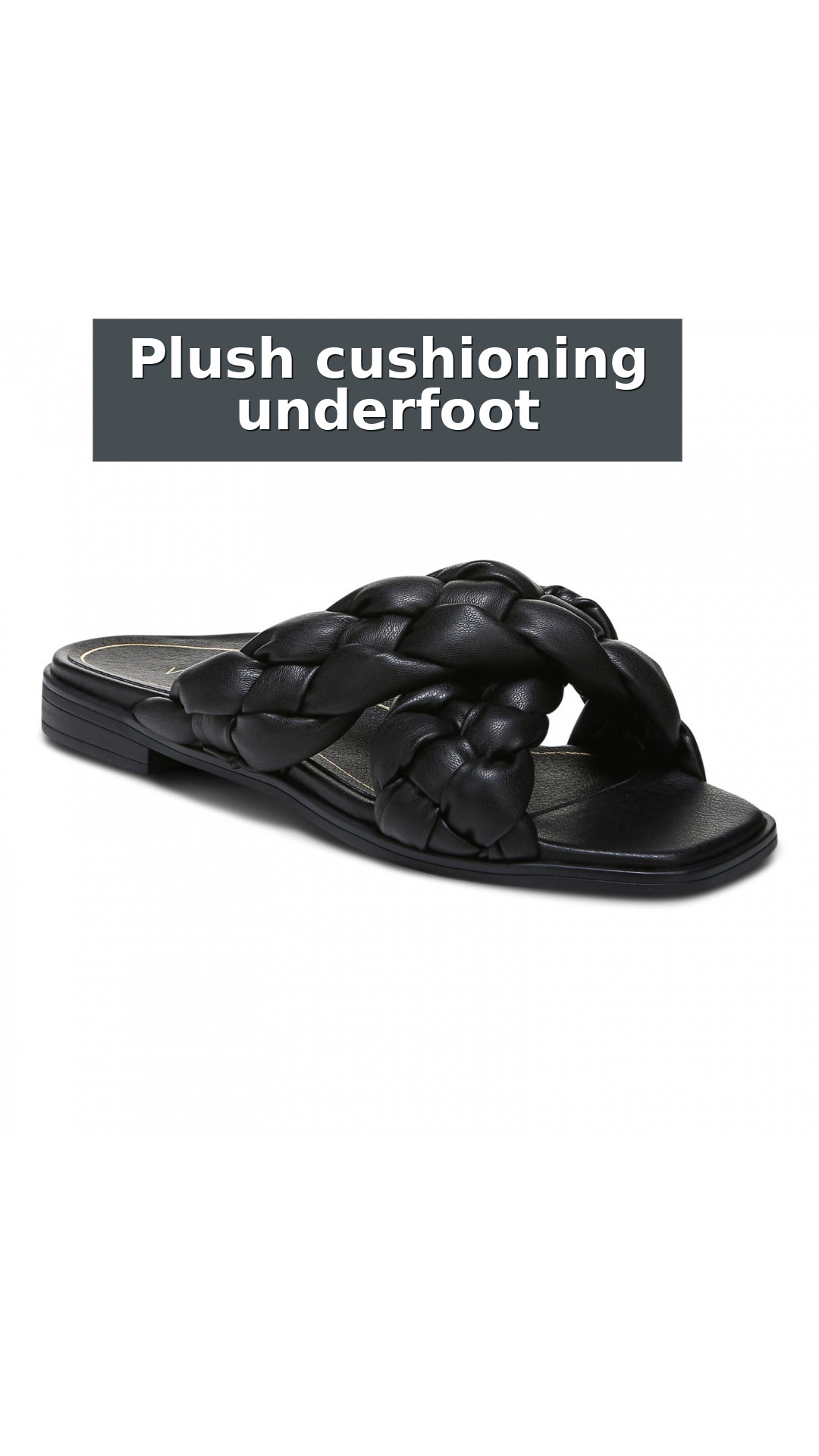 Vionic Kalina Women's Slide Braided Sandals style detail 3: Plush cushioning underfoot