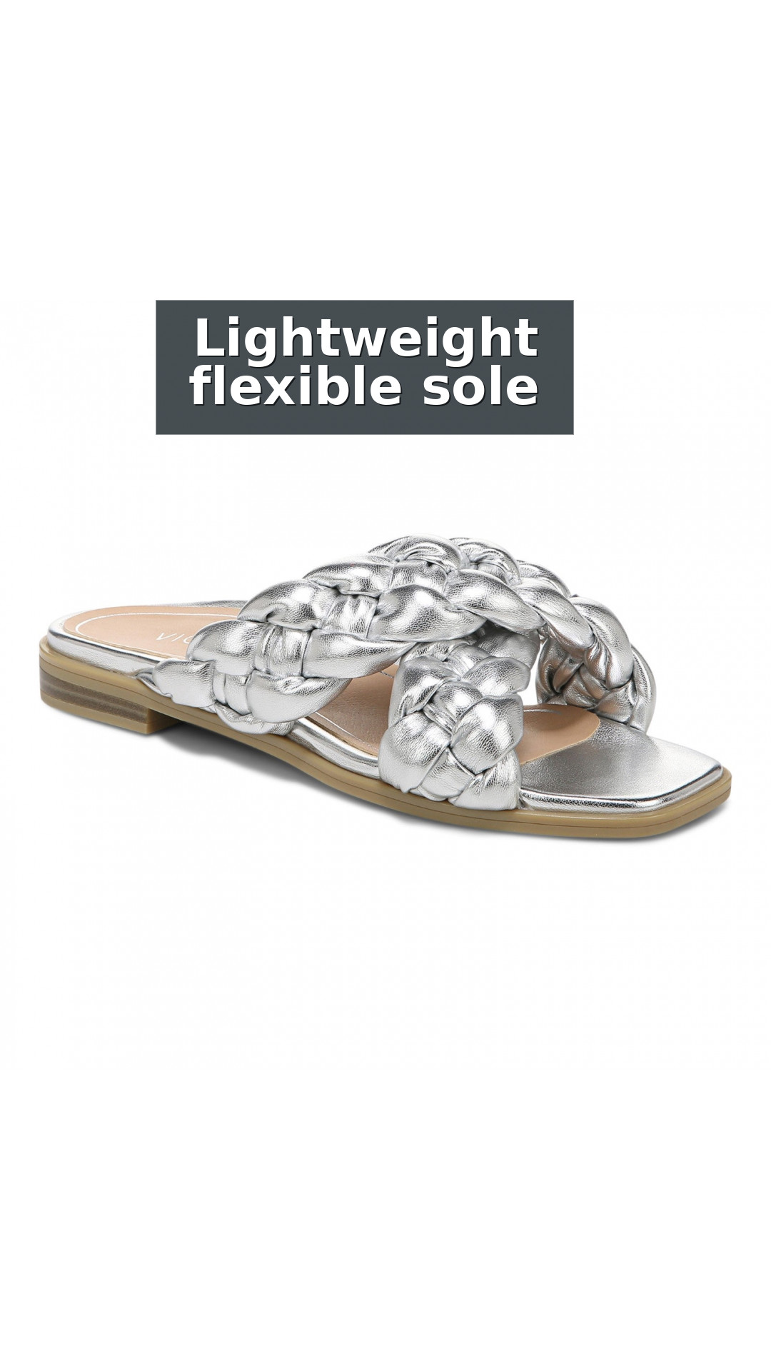 Vionic Kalina Women's Slide Braided Sandals style detail 5: Lightweight flexible sole