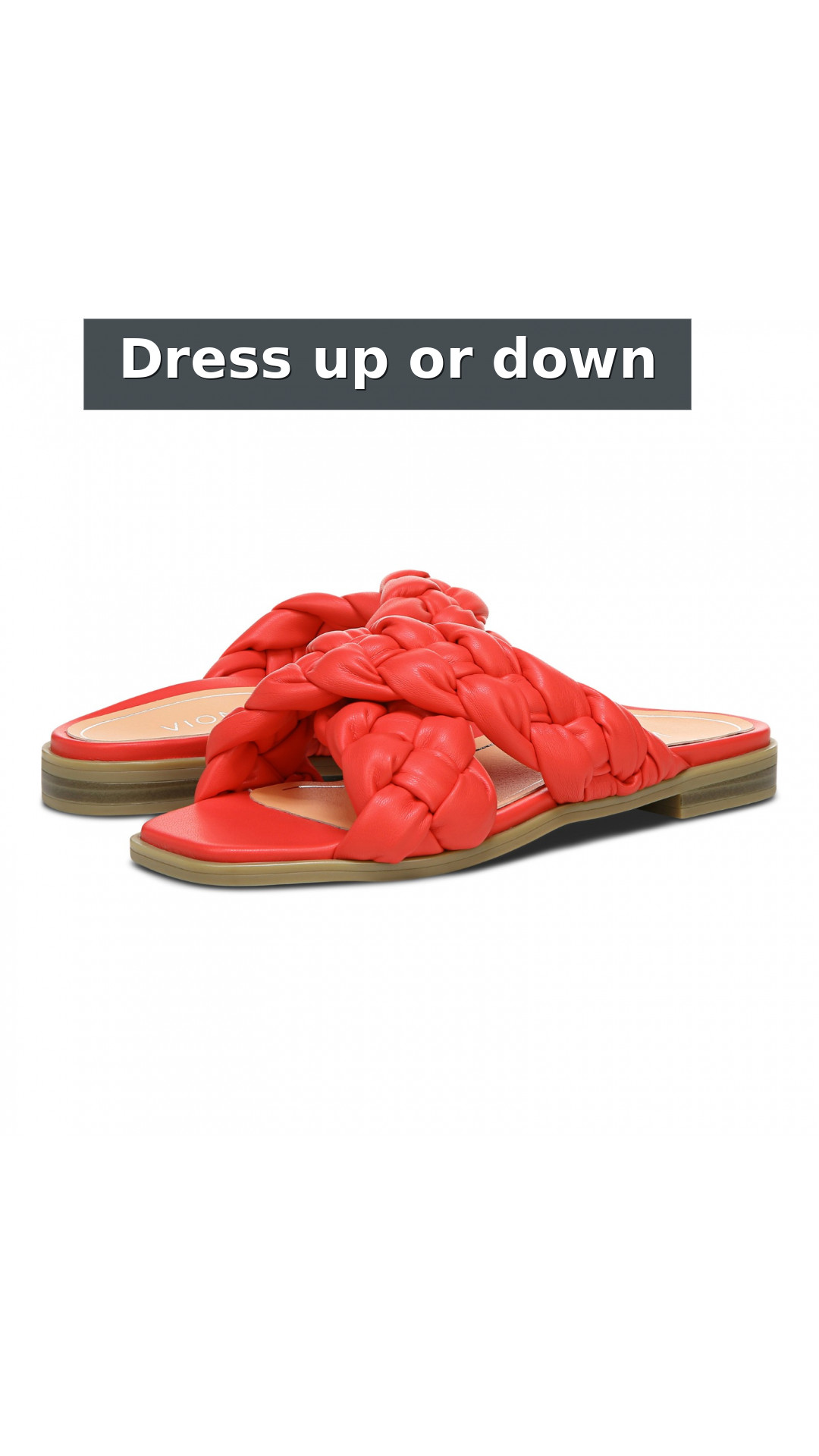 Vionic Kalina Women's Slide Braided Sandals style detail 8: Dress up or down