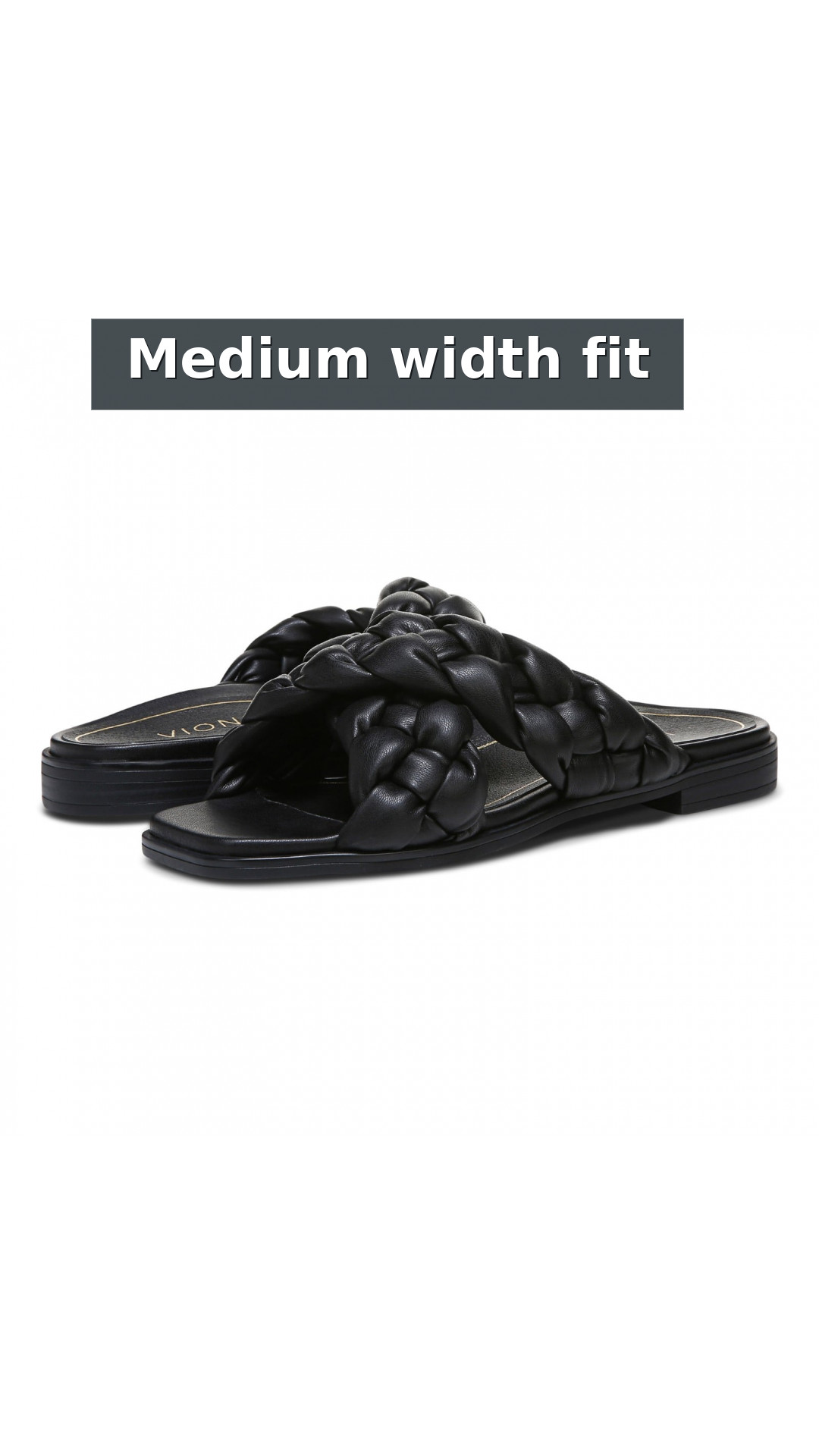 Vionic Kalina Women's Slide Braided Sandals style detail 9: Medium width fit