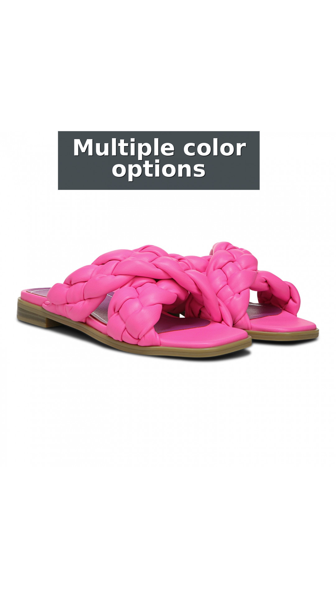 Vionic Kalina Women's Slide Braided Sandals style detail 10: Multiple color options