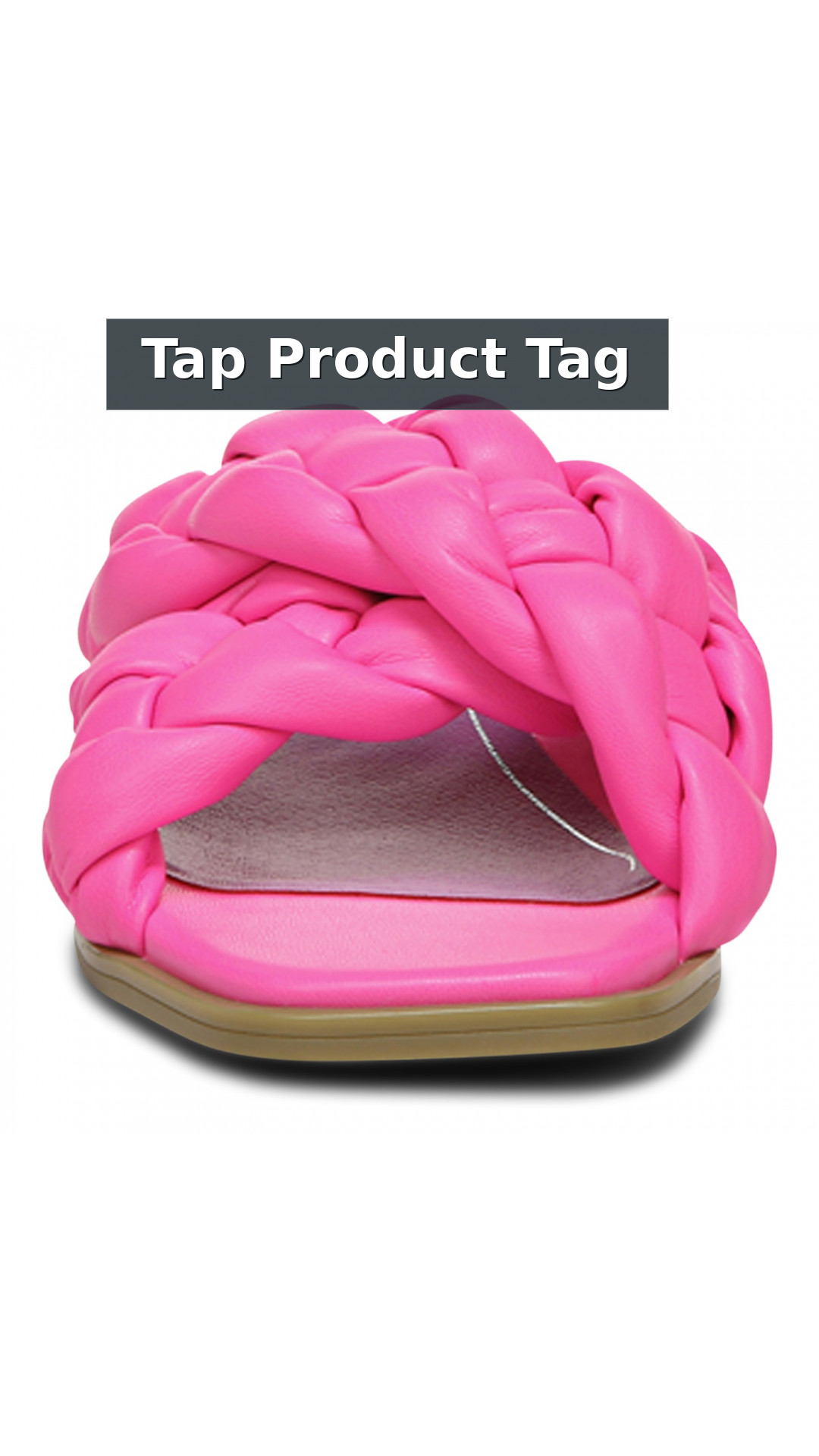 Vionic Kalina Women's Slide Braided Sandals style detail 12: Tap Product Tag