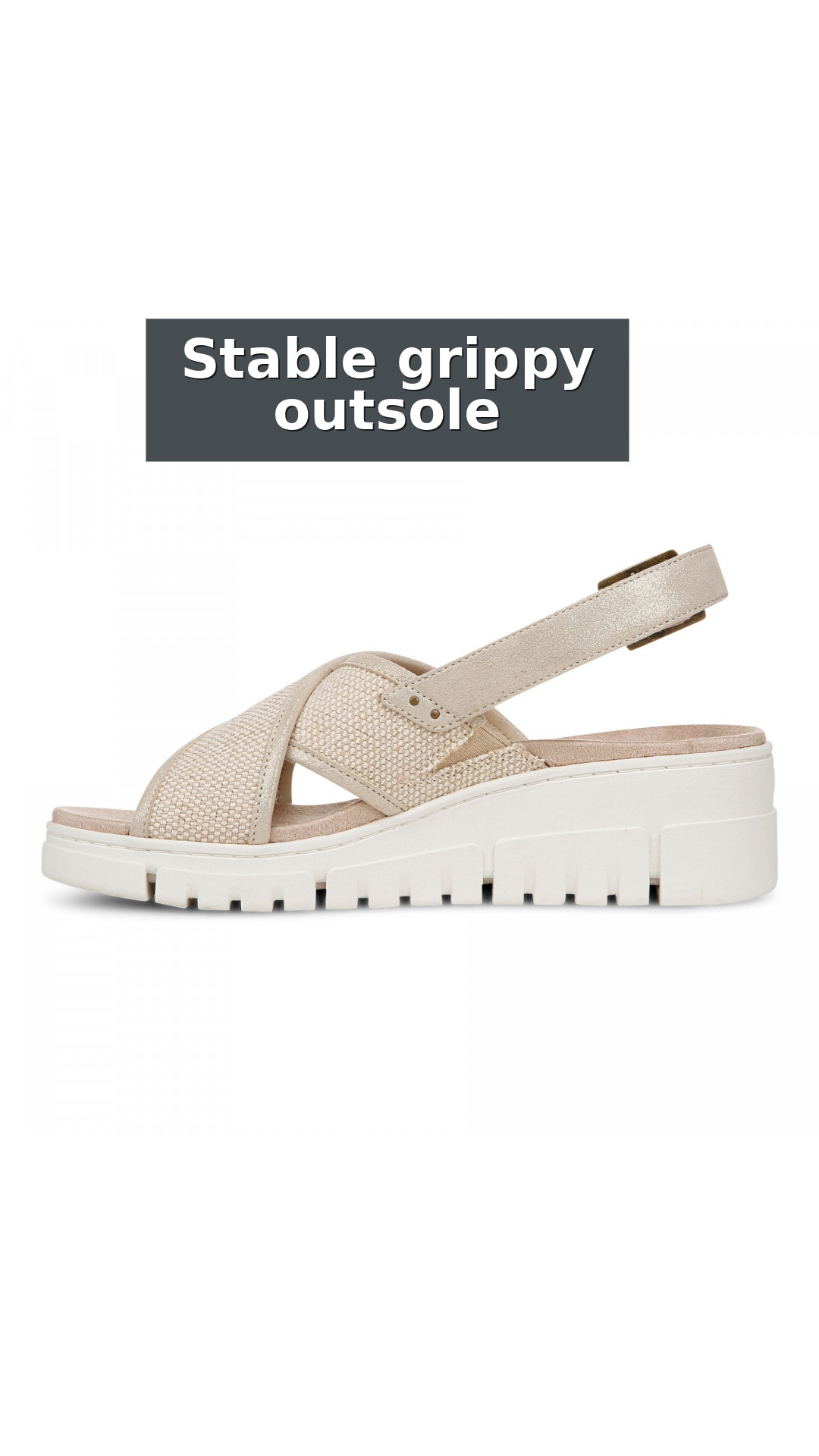 Vionic Uptown Sonoma Women's Orthotic Supportive Slingback Sandal style detail 8: Stable grippy outsole