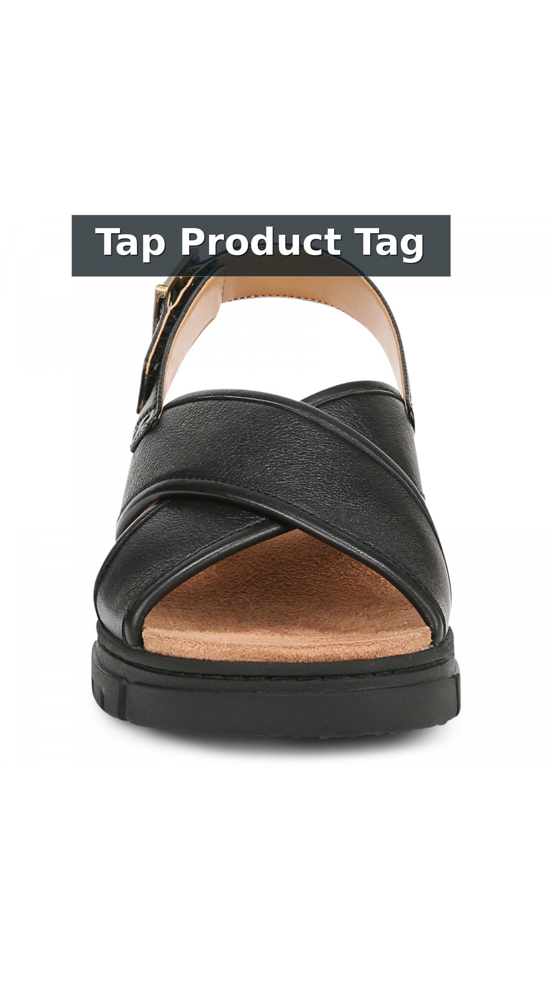 Vionic Uptown Sonoma Women's Orthotic Supportive Slingback Sandal style detail 12: Tap Product Tag