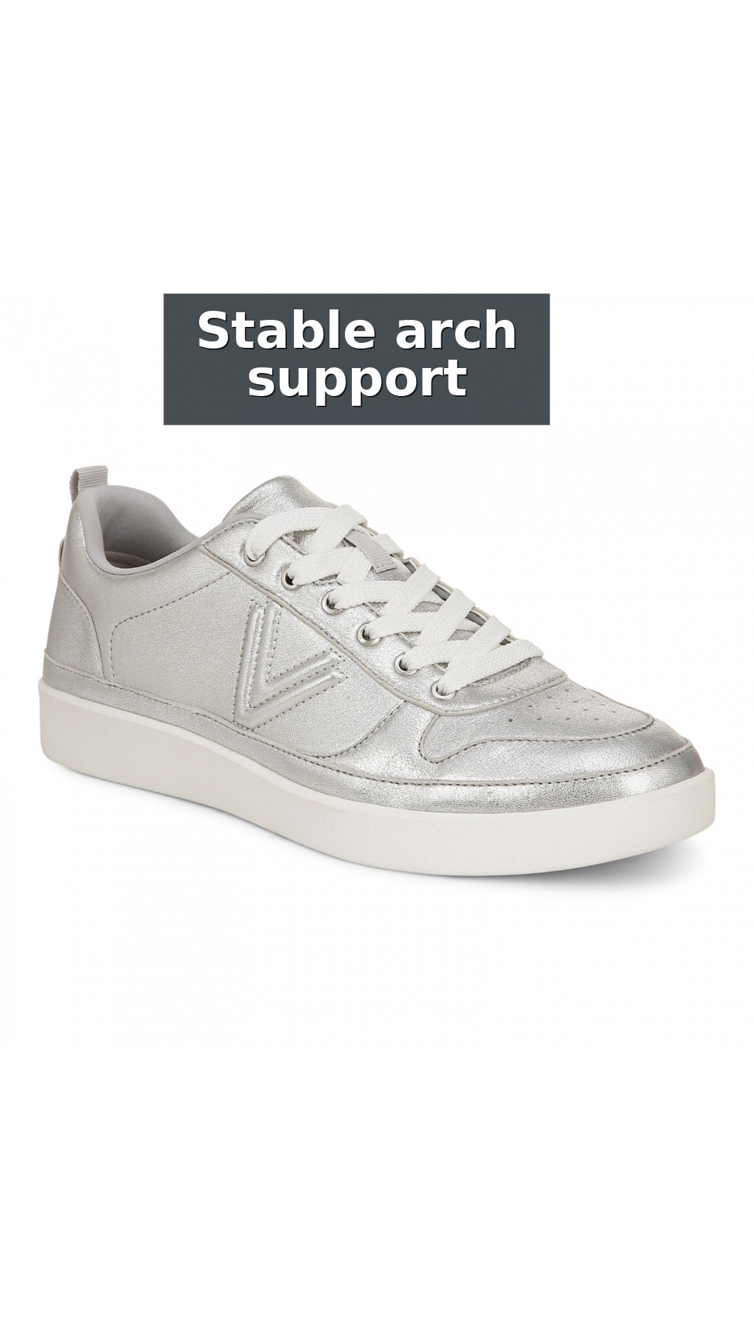 Vionic Elise Women's Leather Casual Comfort Sneakers style detail 4: Stable arch support