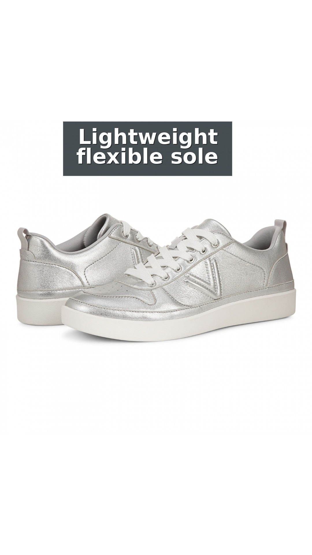 Vionic Elise Women's Leather Casual Comfort Sneakers style detail 6: Lightweight flexible sole