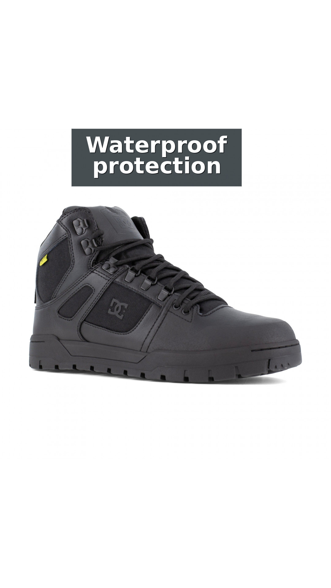 Men's Waterproof Composite Toe Work High-Top with Metatarsal Guard - DC Work Crew Pure Work style detail 2: Waterproof protection
