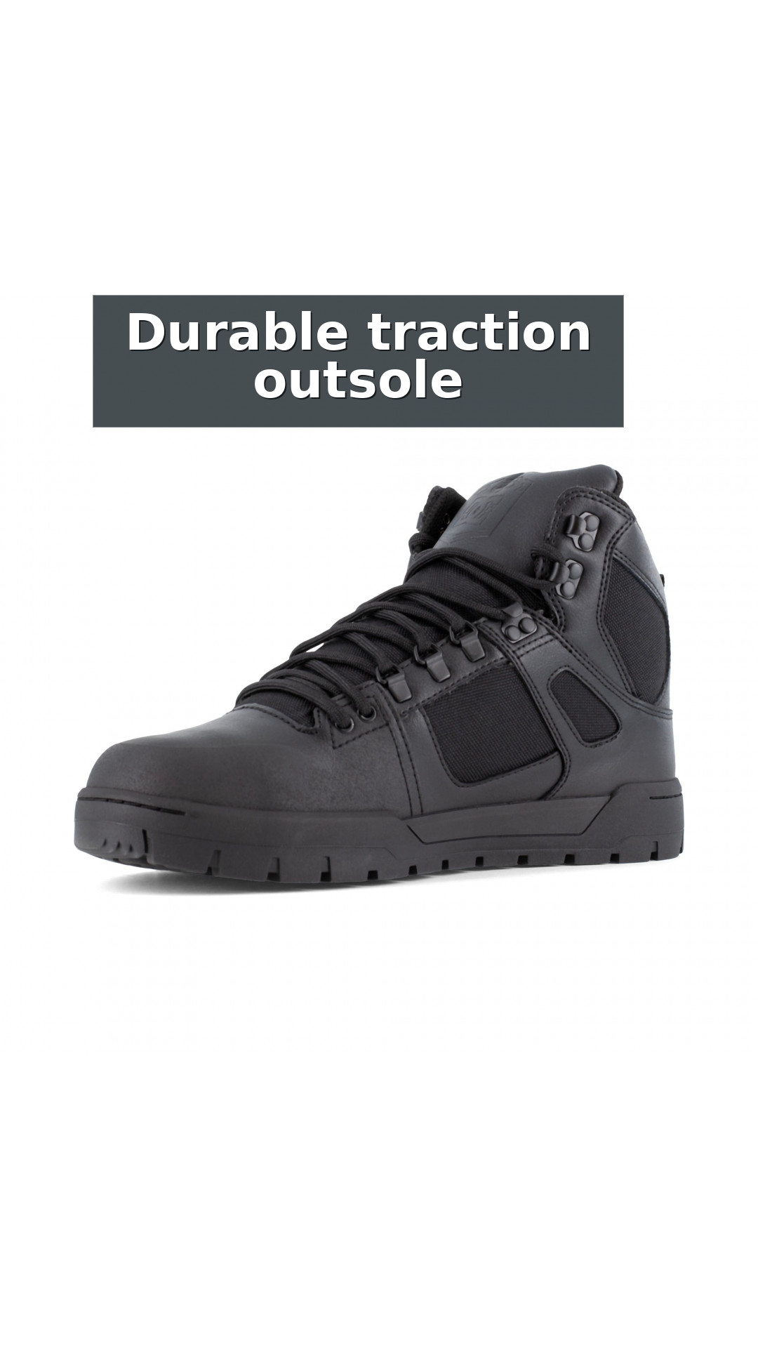Men's Waterproof Composite Toe Work High-Top with Metatarsal Guard - DC Work Crew Pure Work style detail 6: Durable traction outsole