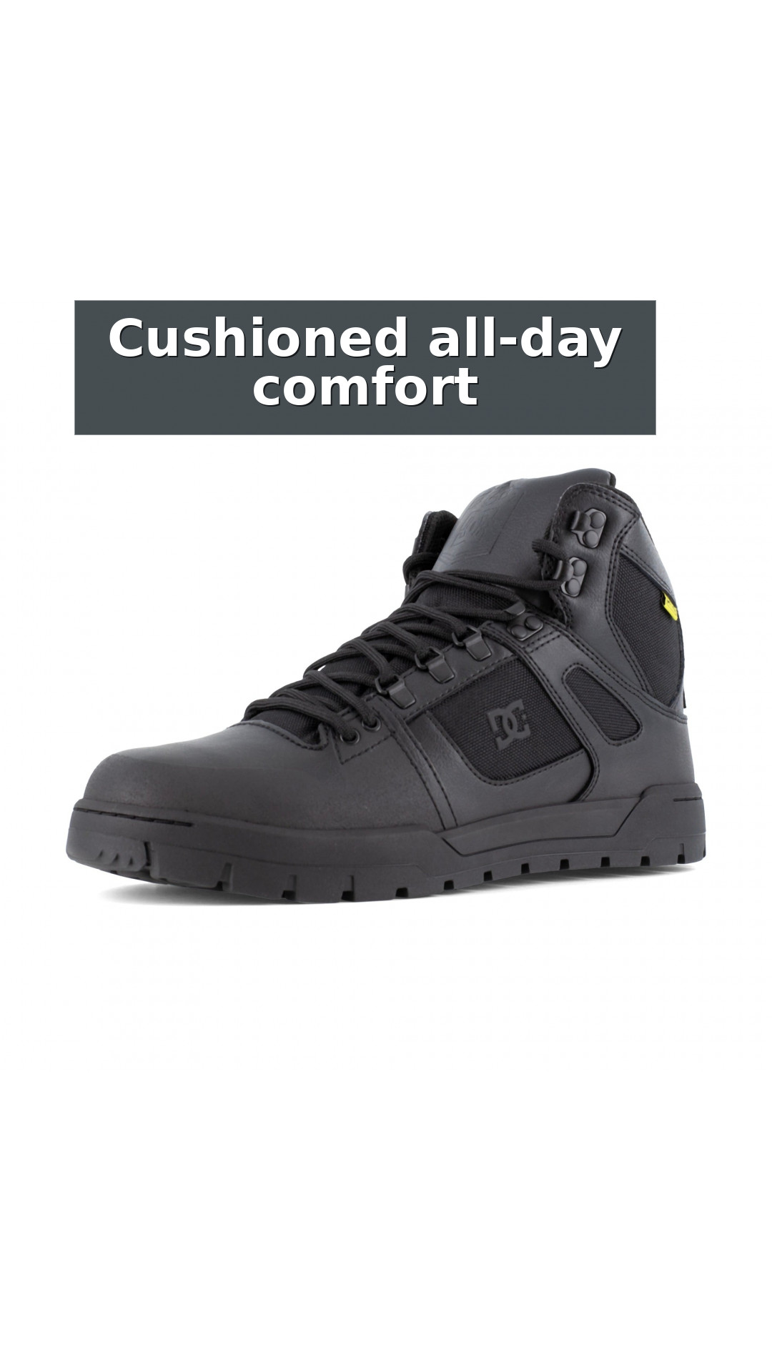 Men's Waterproof Composite Toe Work High-Top with Metatarsal Guard - DC Work Crew Pure Work style detail 7: Cushioned all-day comfort