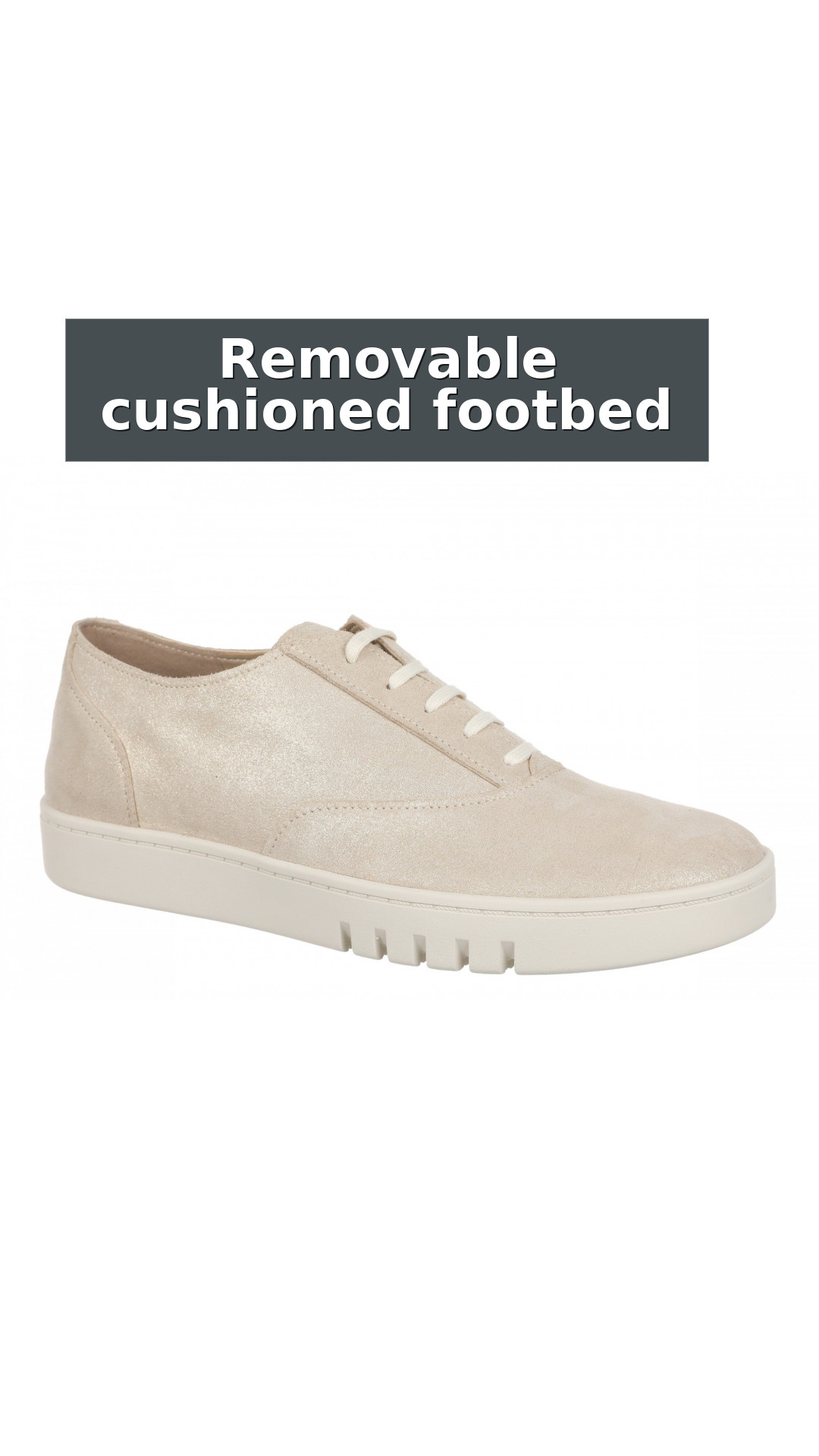 Vionic Callie Women's Loafer Slip On Hybrid Oxford style detail 3: Removable cushioned footbed