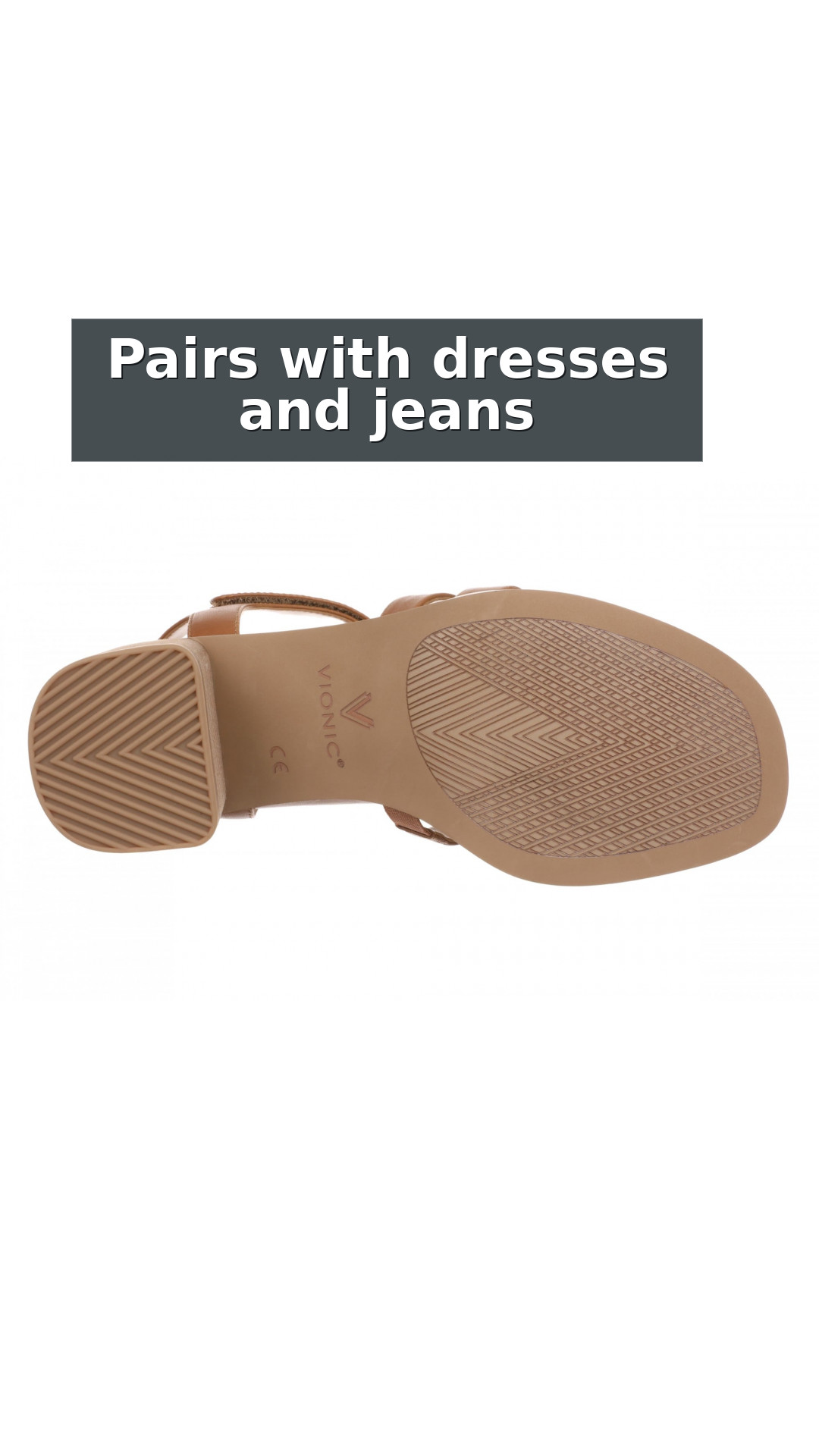 Vionic Maisy Women's Orthotic Supportive Heeled Sandal style detail 11: Pairs with dresses and jeans