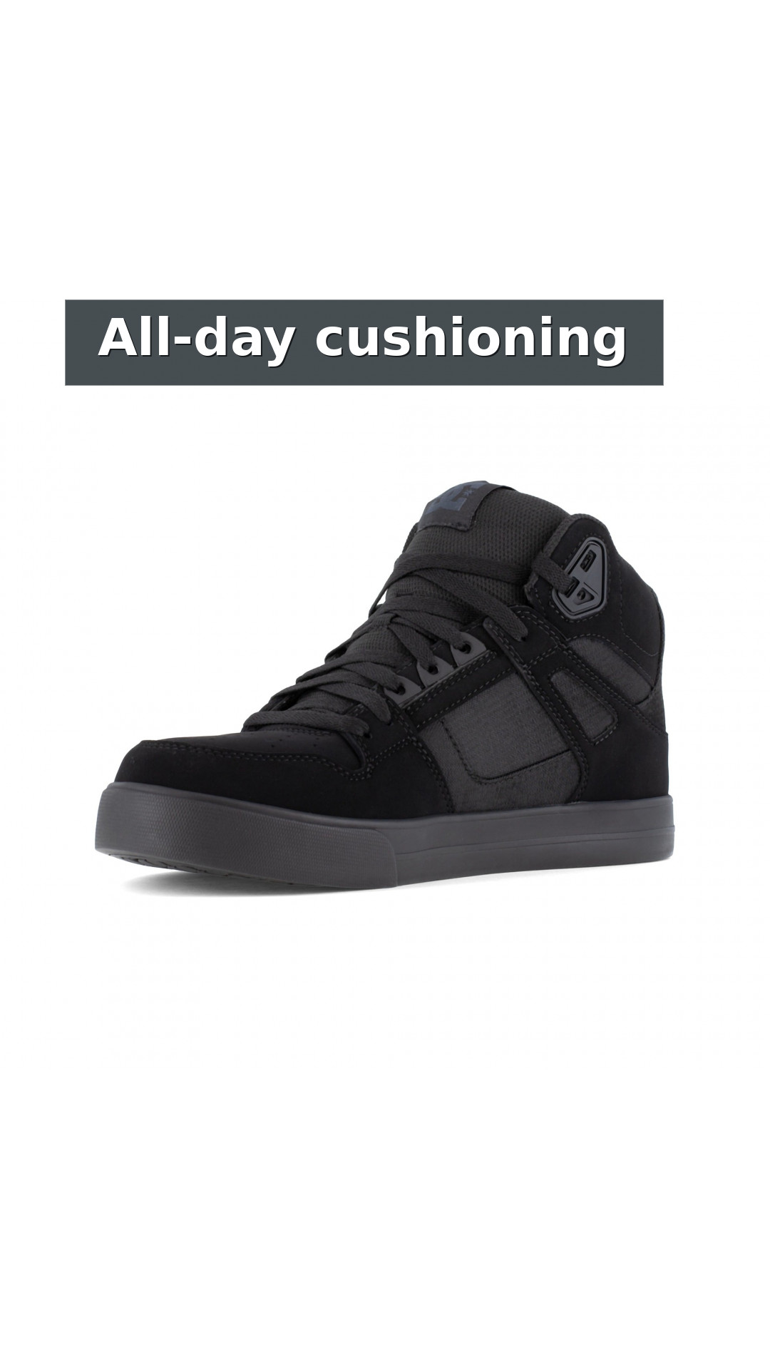 DC Work Crew Pure Work Men's Composite Toe Work High-Top - Black/Dark Gray style detail 6: All-day cushioning