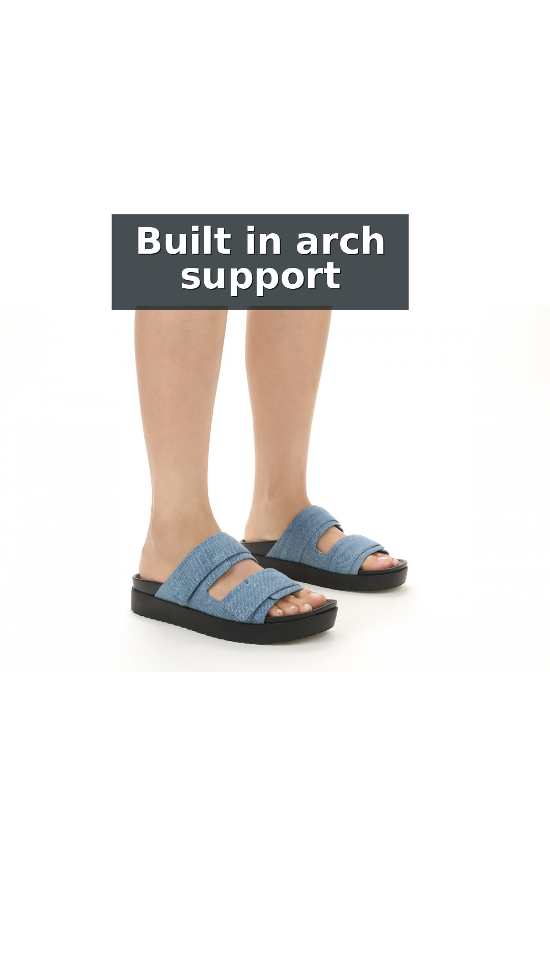 Vionic Riviera Women's Orthotic Comfort Slide Sandals style detail 2: Built in arch support