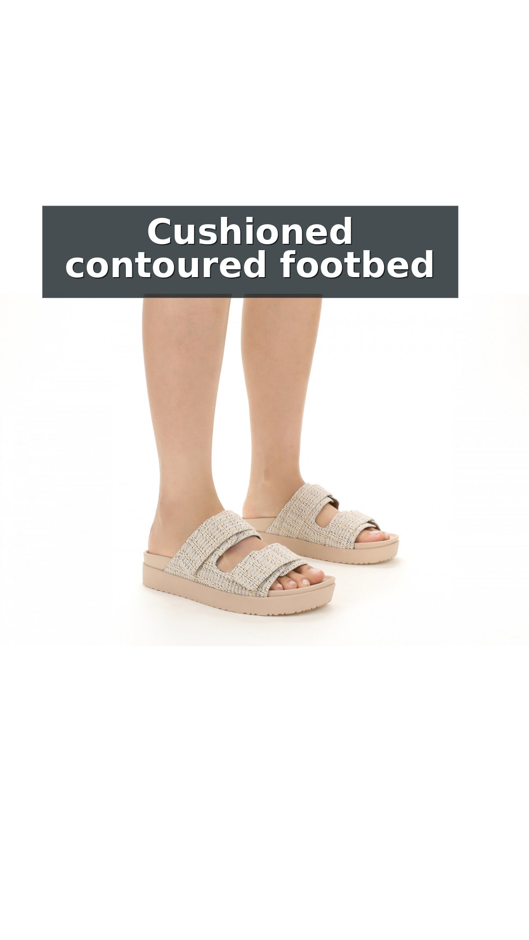 Vionic Riviera Women's Orthotic Comfort Slide Sandals style detail 3: Cushioned contoured footbed